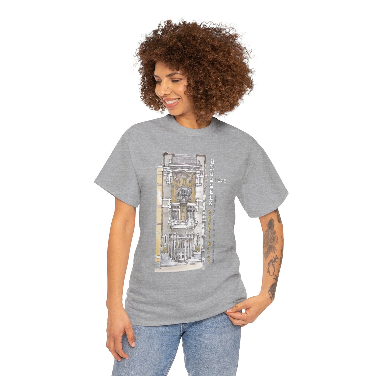 Brussel's Art-Nouveau-Inspired Unisex Crewneck T-shirt