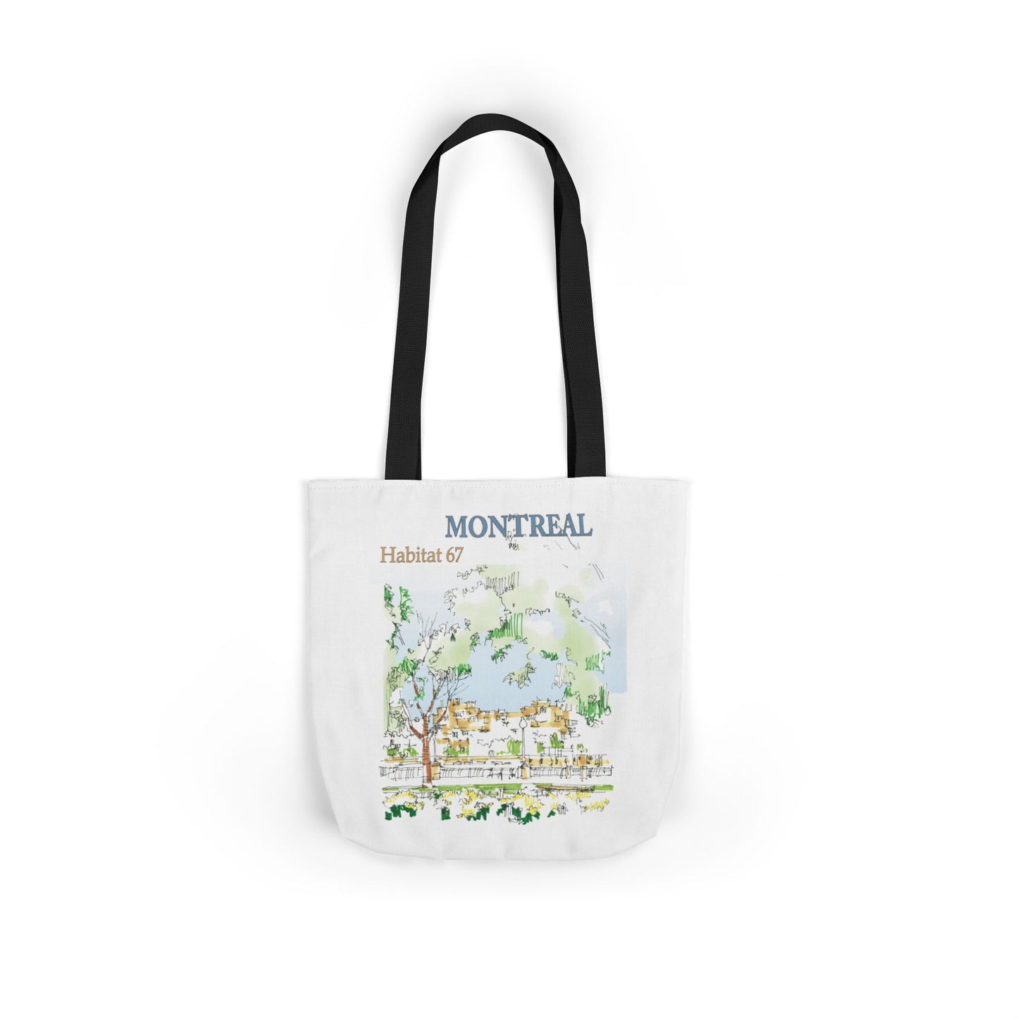 Montreal-inspired Tote Bag with 4-Color Straps
