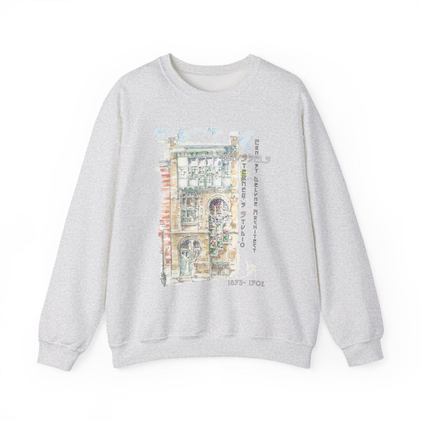 Brussel's Art-Nouveau-Inspired Unisex Crewneck Sweatshirt