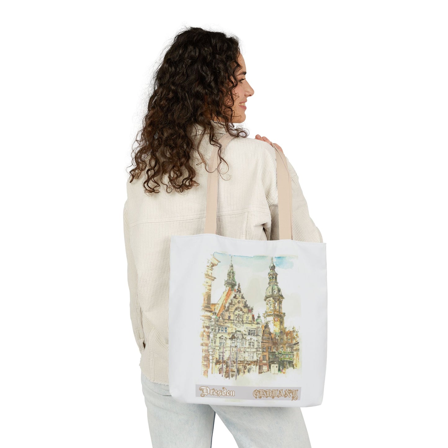 Dresden-inspired Tote Bag with 4-Color Straps