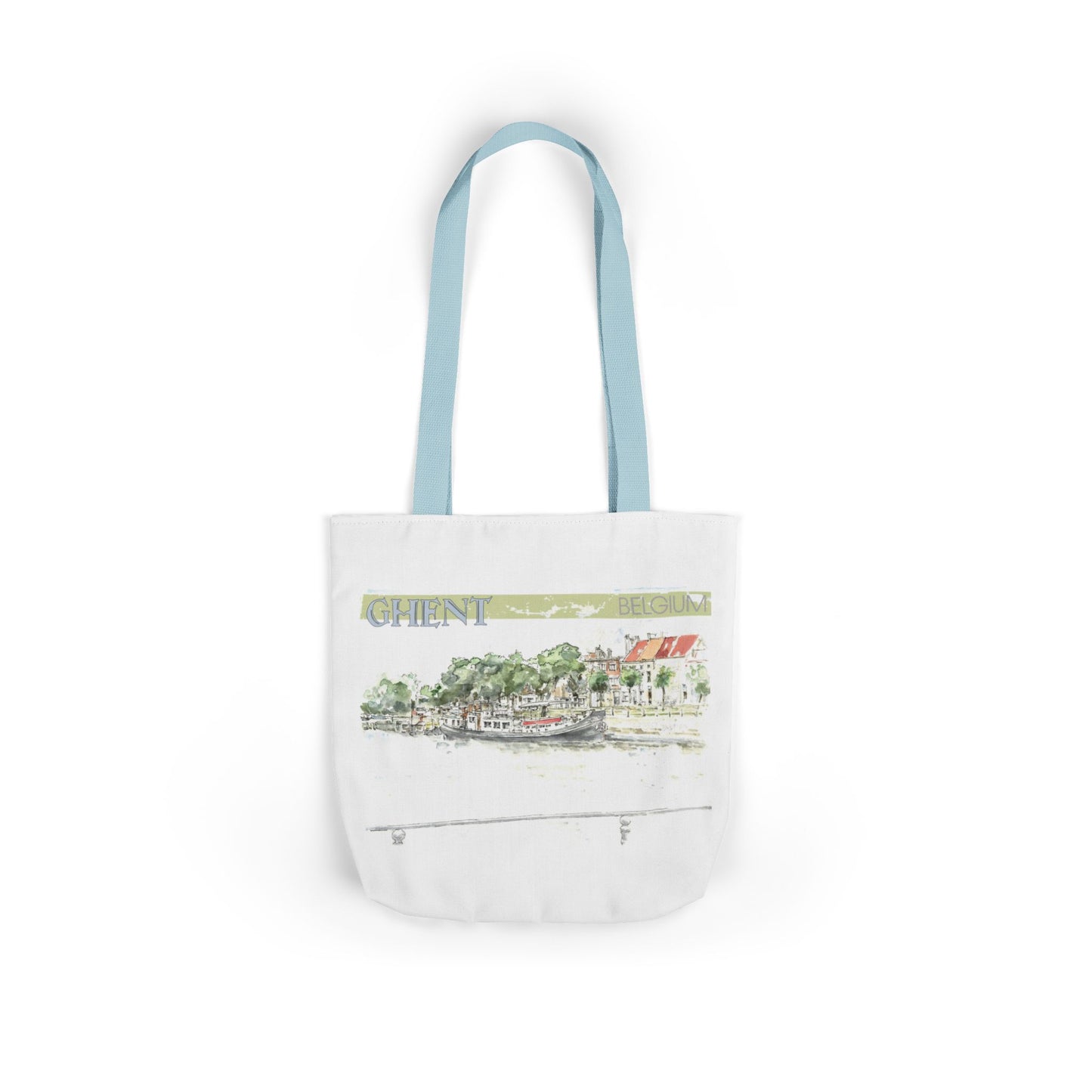 Ghent-inspired Tote Bag with 4-Color Straps
