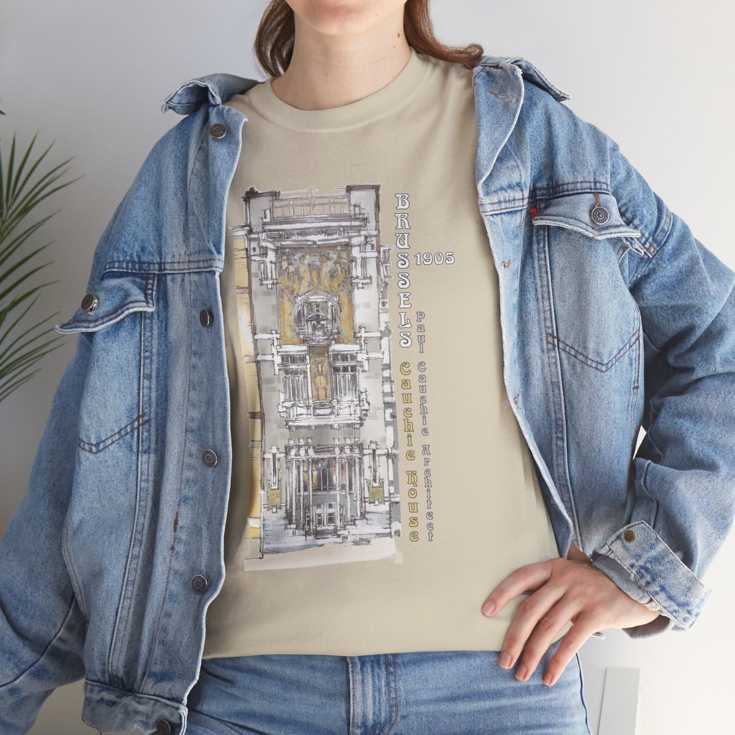 Brussel's Art-Nouveau-Inspired Unisex Crewneck T-shirt