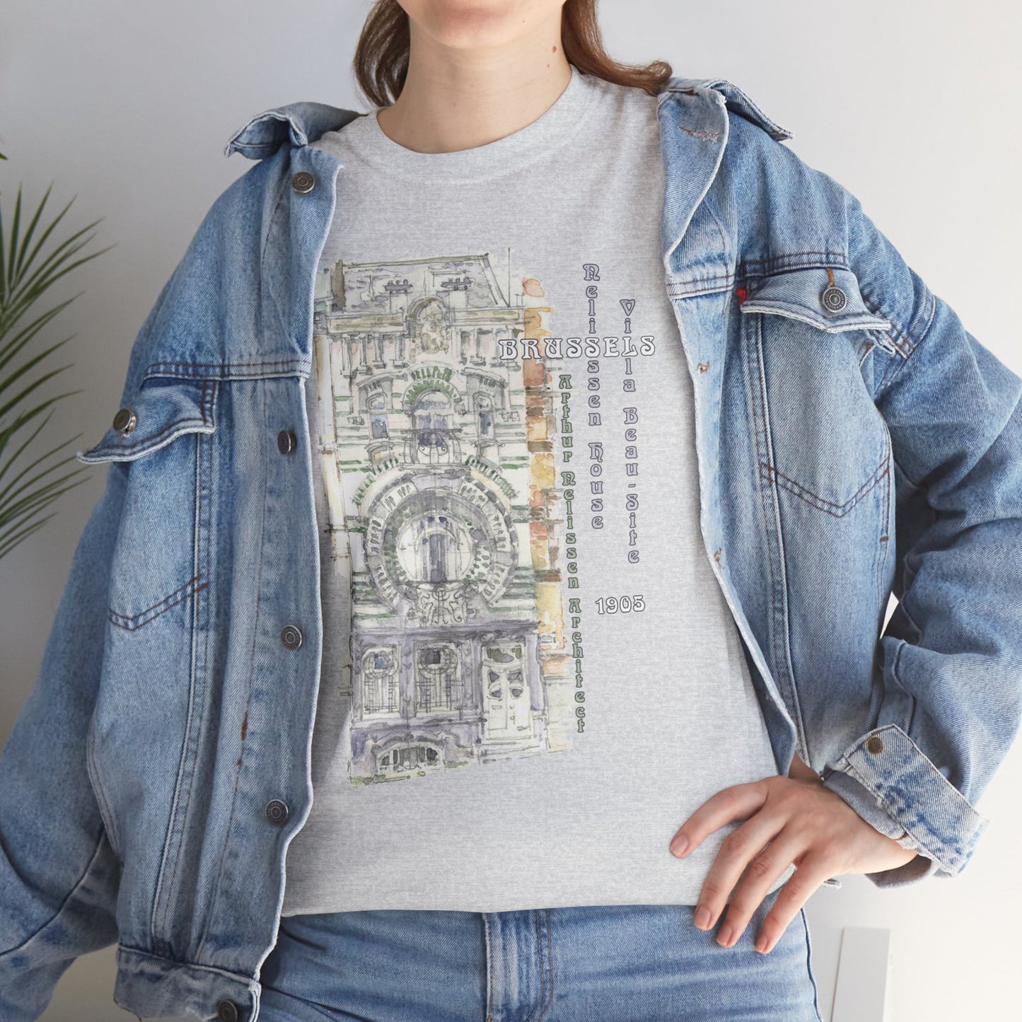 Brussel's Art-Nouveau-Inspired Unisex Crewneck T-shirt