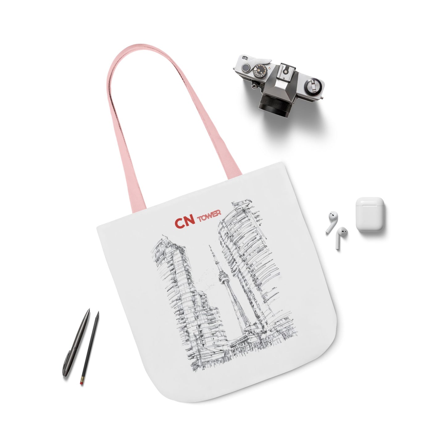 CN Tower-inspired Tote Bag with 4-Color Straps