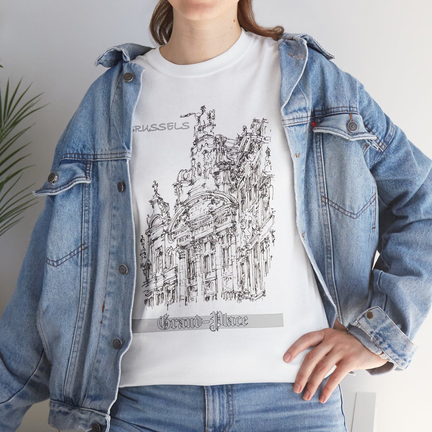 Brussel's Grand-Place-Inspired Unisex Crewneck T-shirt