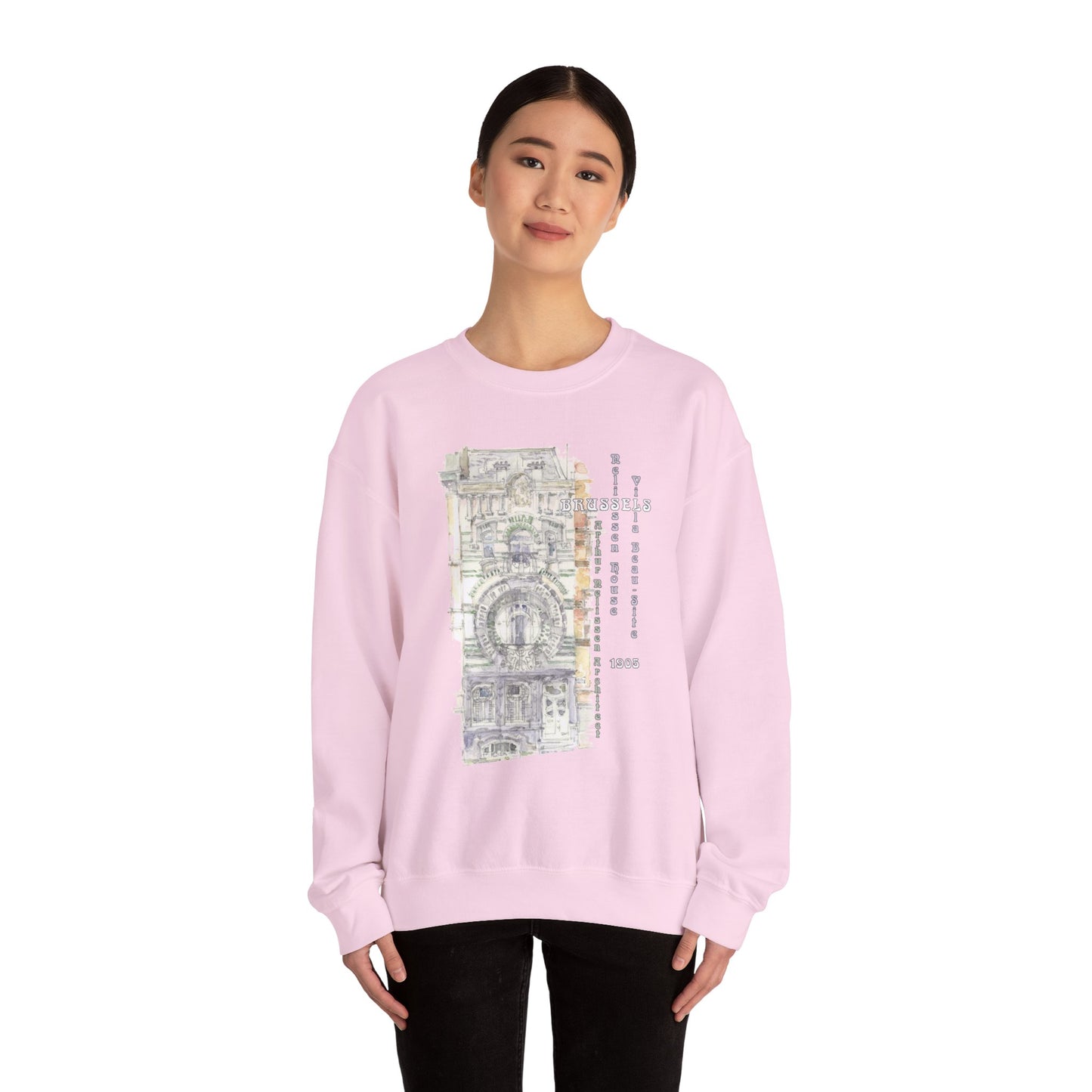 Brussel's Art-Nouveau-Inspired Unisex Crewneck Sweatshirt