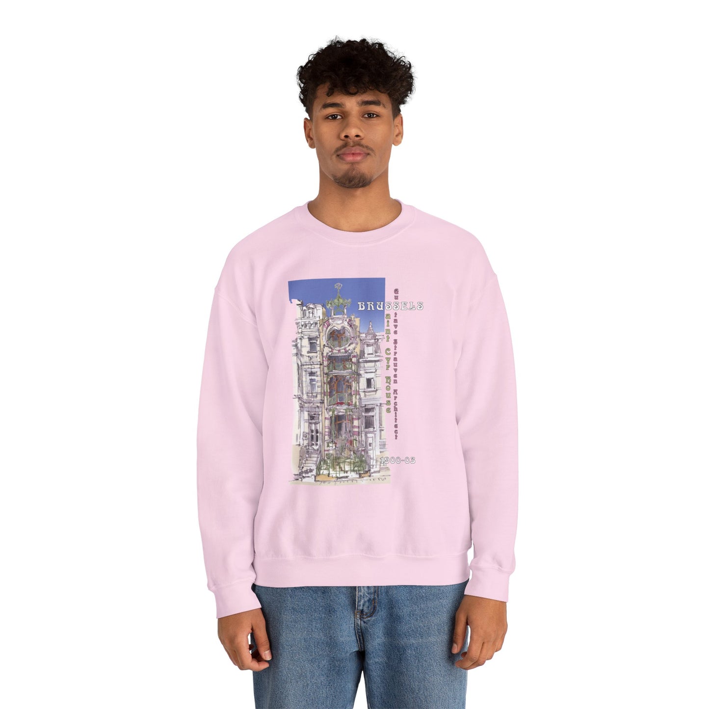 Brussel's Art-Nouveau-Inspired Unisex Crewneck Sweatshirt