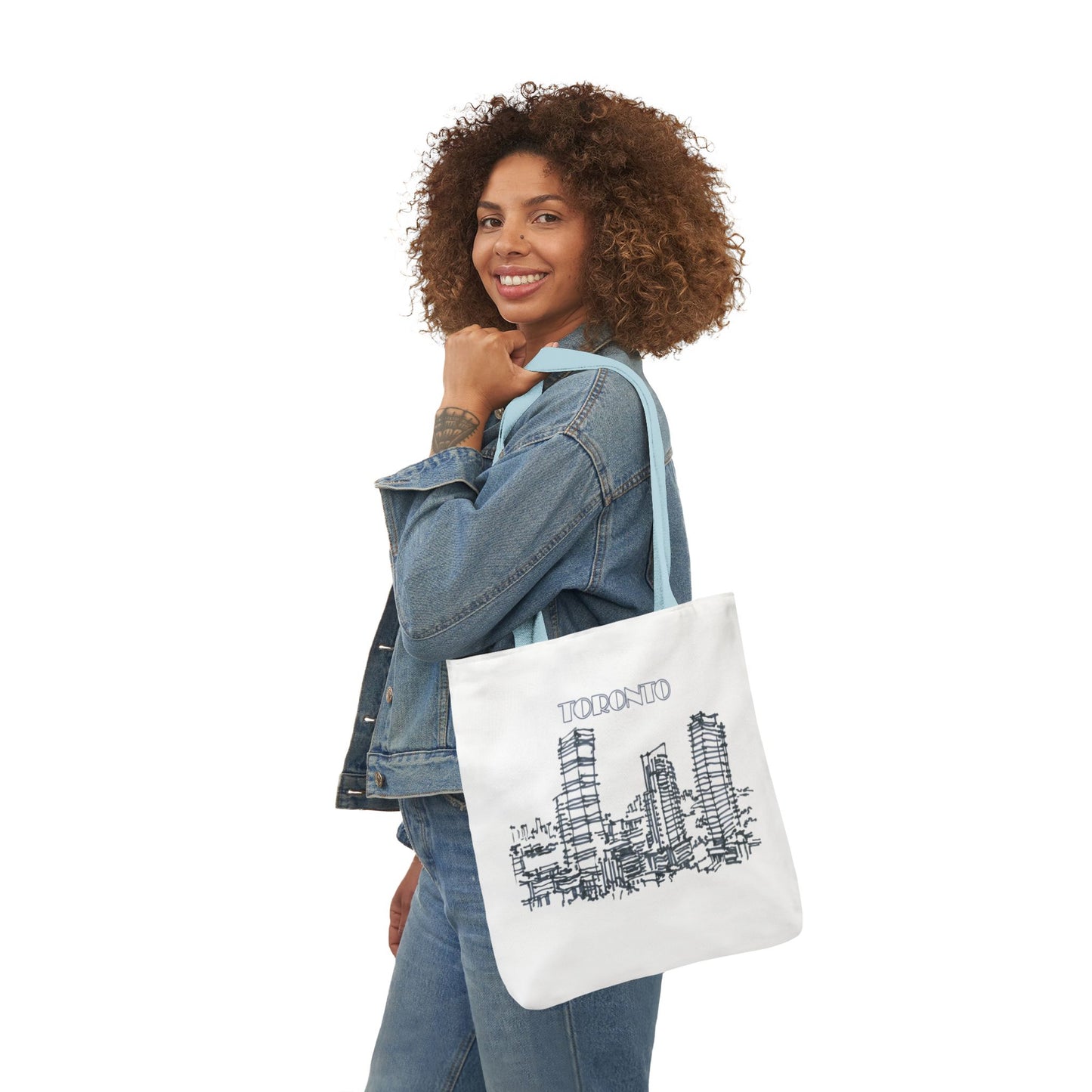 Toronto-inspired Tote Bag with 3-Color Straps