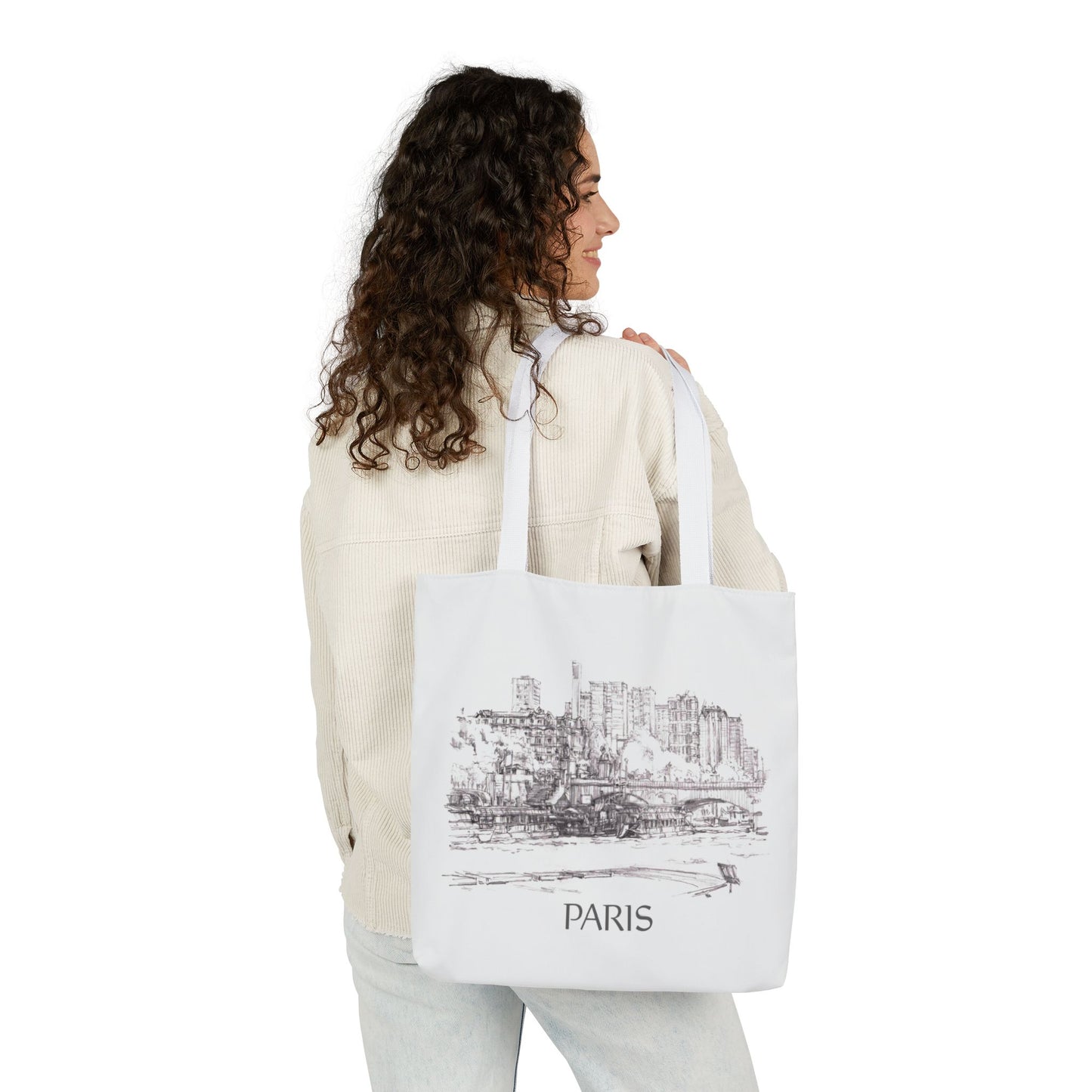 Paris-inspired Tote Bag with 5-Color Straps