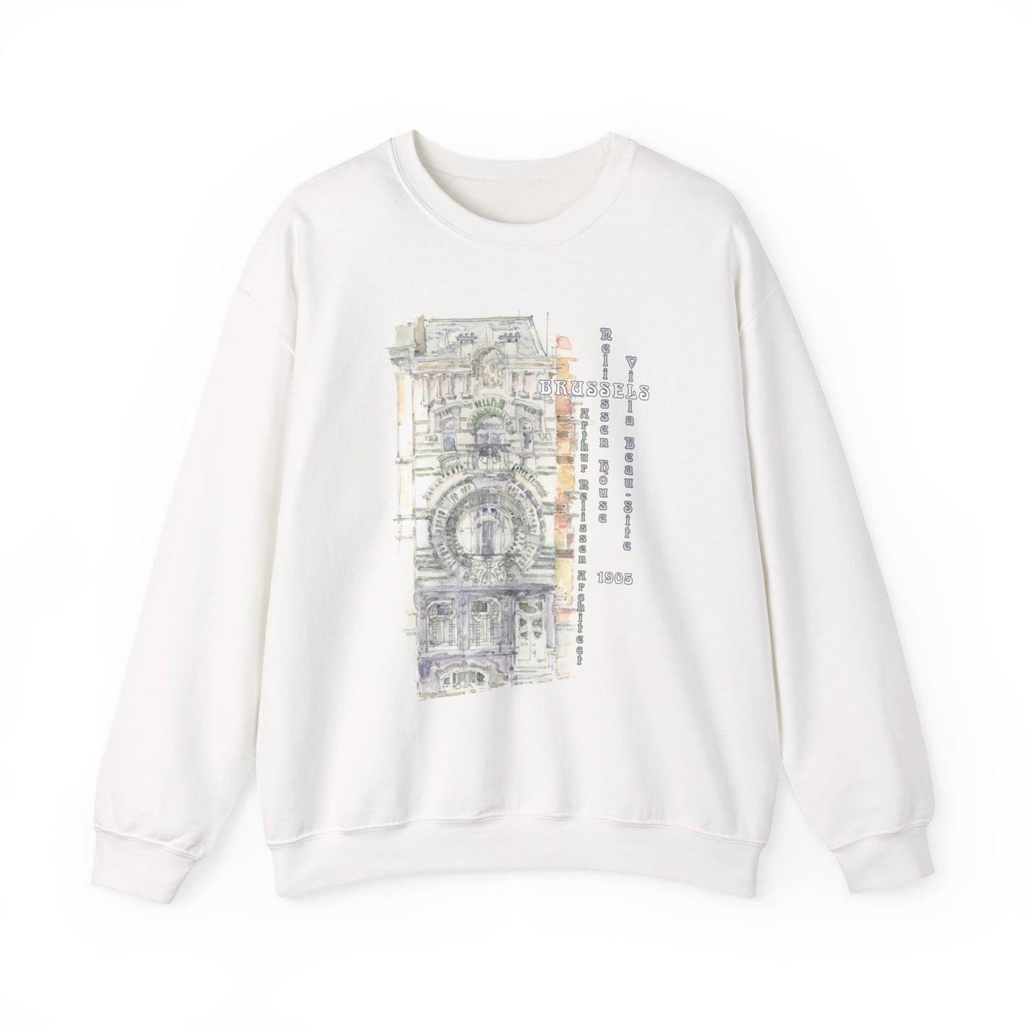 Brussel's Art-Nouveau-Inspired Unisex Crewneck Sweatshirt