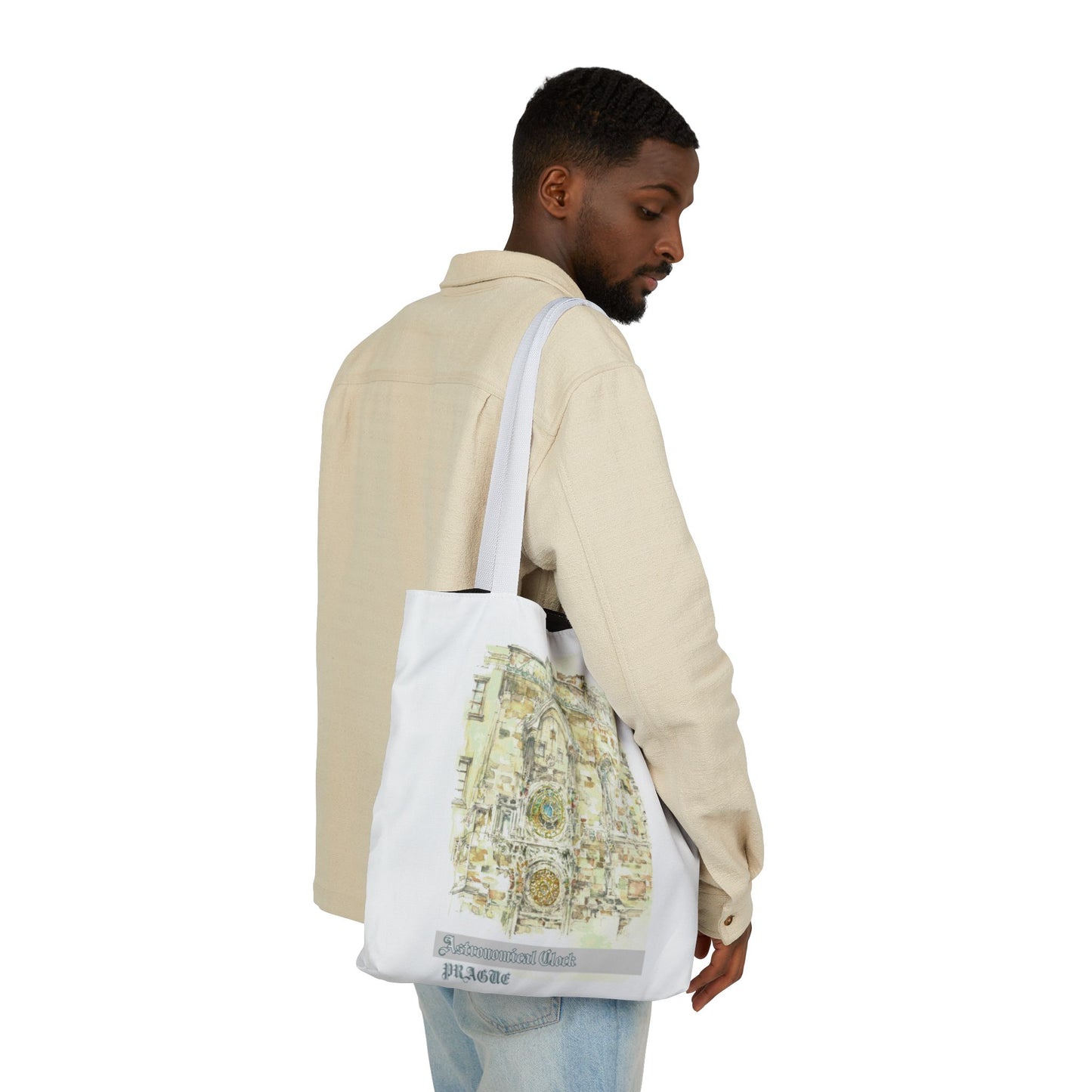 Prague-inspired Tote Bag with 4-Color Straps