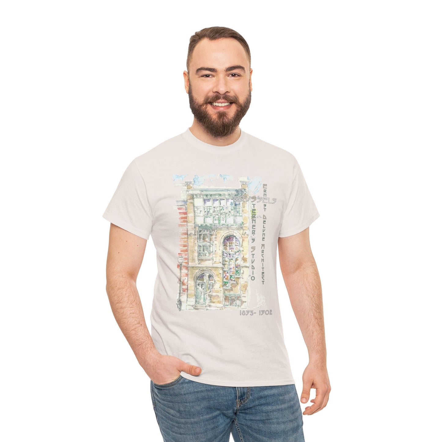 Brussel's Art-Nouveau-Inspired Unisex Crewneck T-shirt