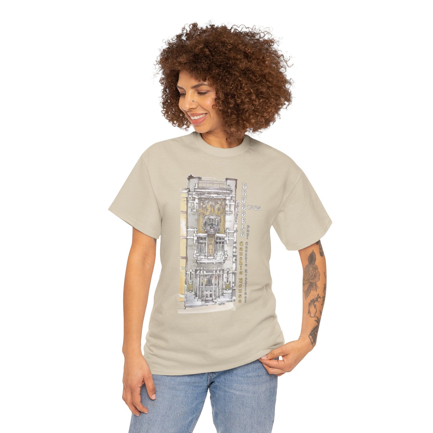 Brussel's Art-Nouveau-Inspired Unisex Crewneck T-shirt