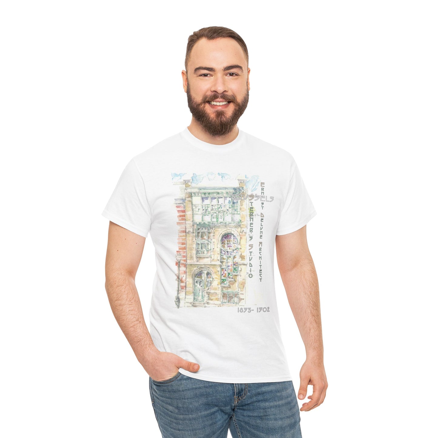 Brussel's Art-Nouveau-Inspired Unisex Crewneck T-shirt