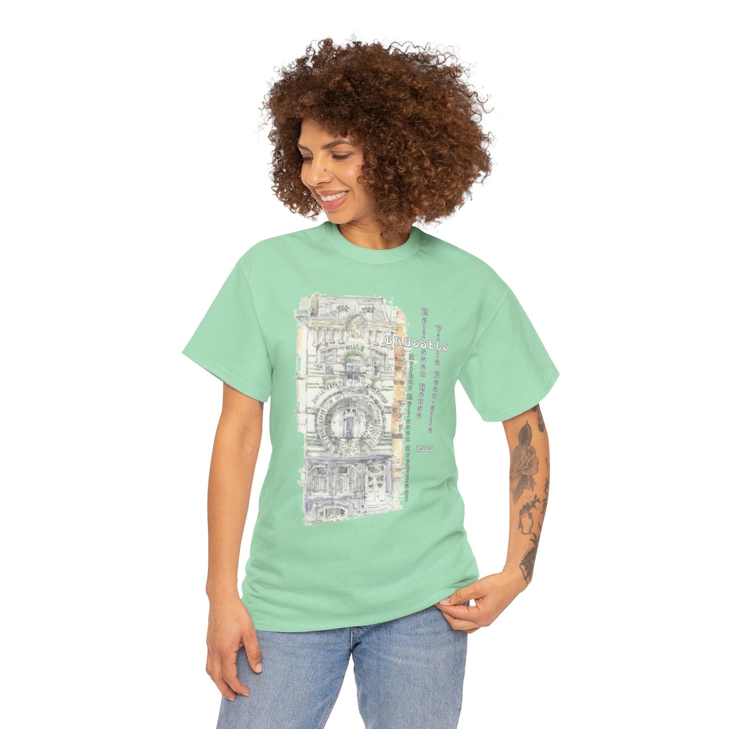 Brussel's Art-Nouveau-Inspired Unisex Crewneck T-shirt