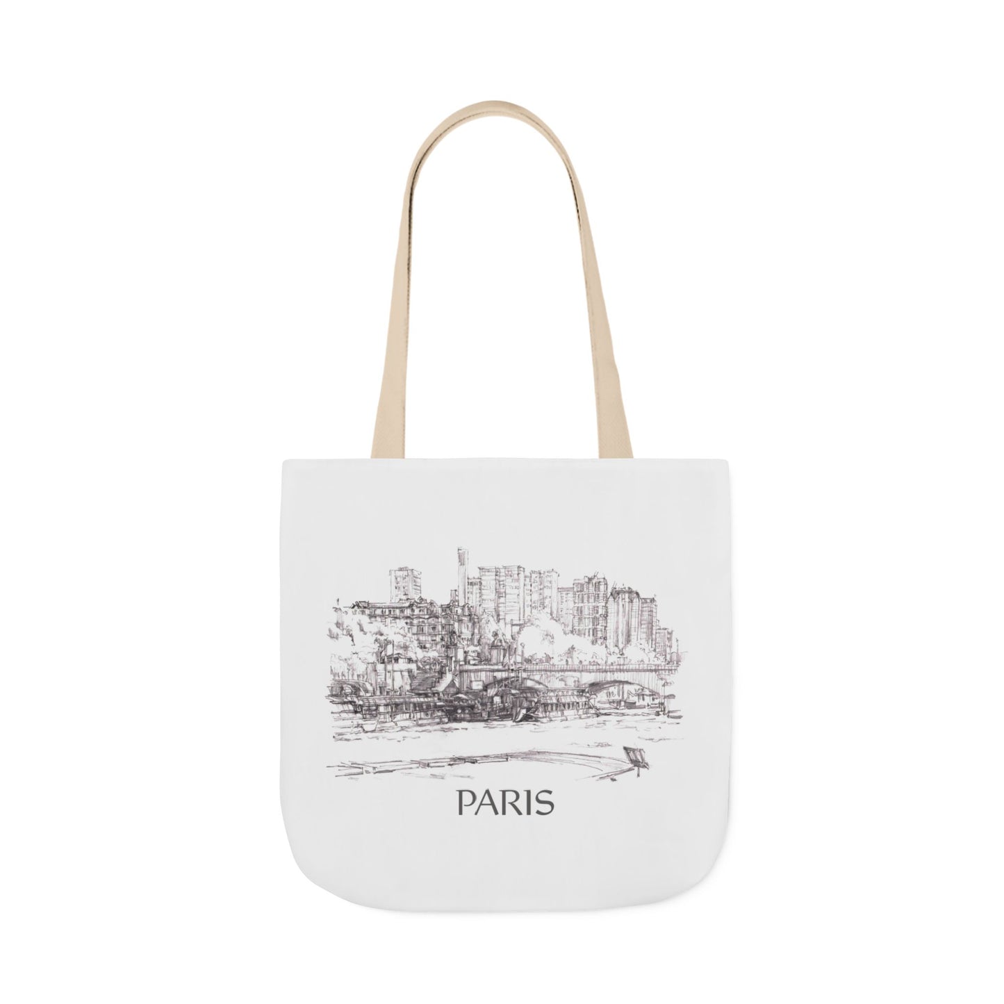 Paris-inspired Tote Bag with 5-Color Straps