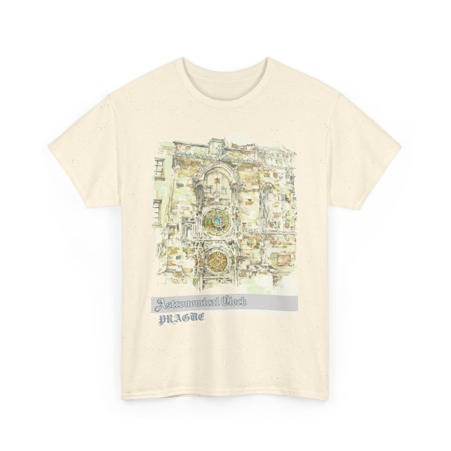 Prague Astronomical Clock-Inspired Unisex Crewneck T-shirt