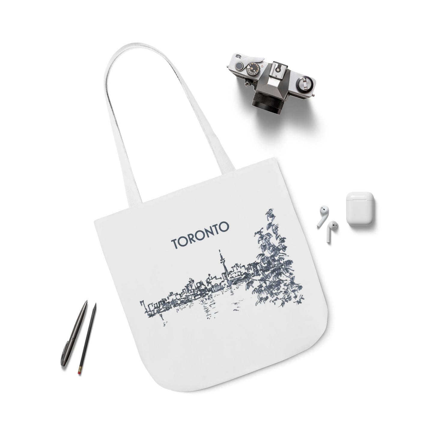 Toronto-inspired Tote Bag with 3-Color Straps