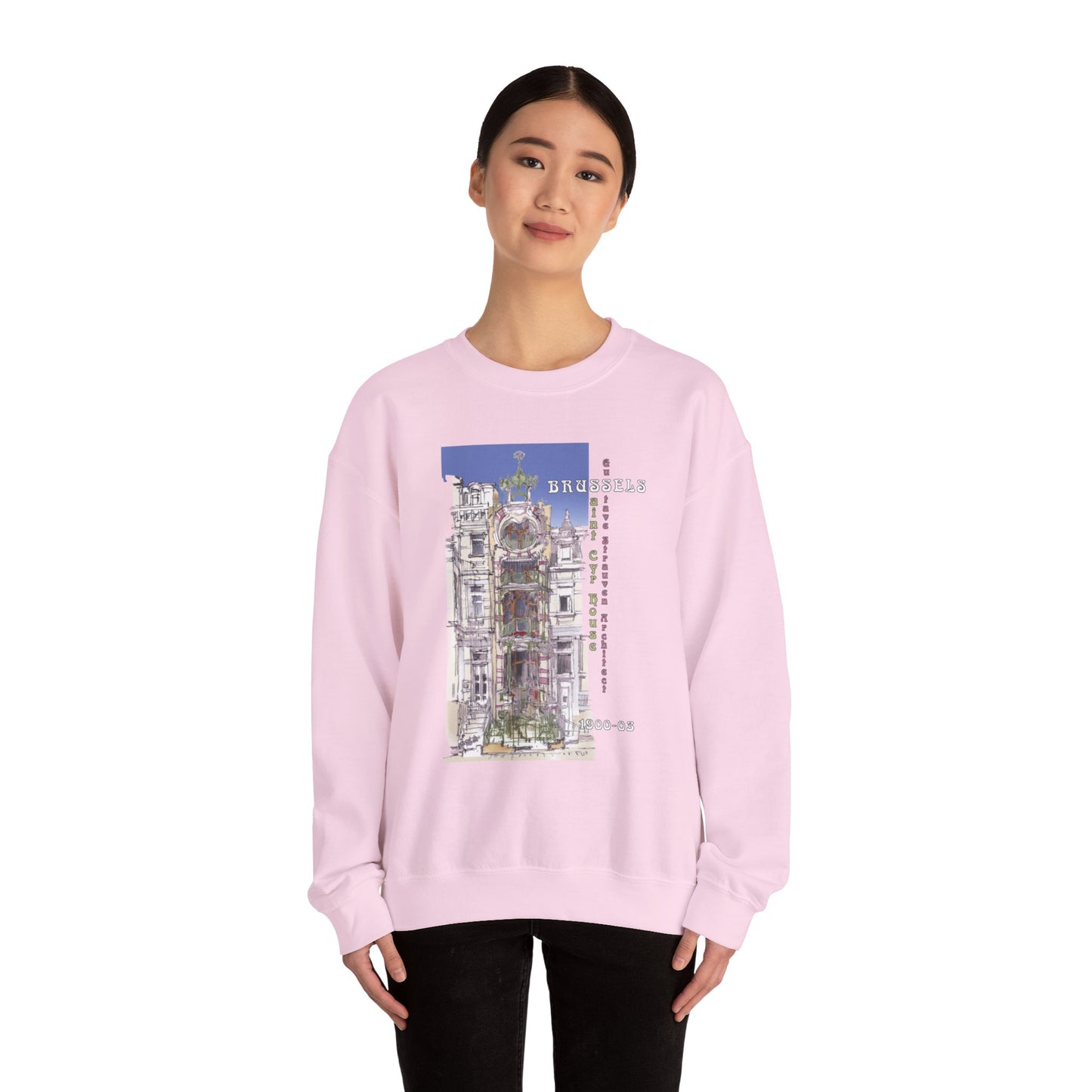 Brussel's Art-Nouveau-Inspired Unisex Crewneck Sweatshirt