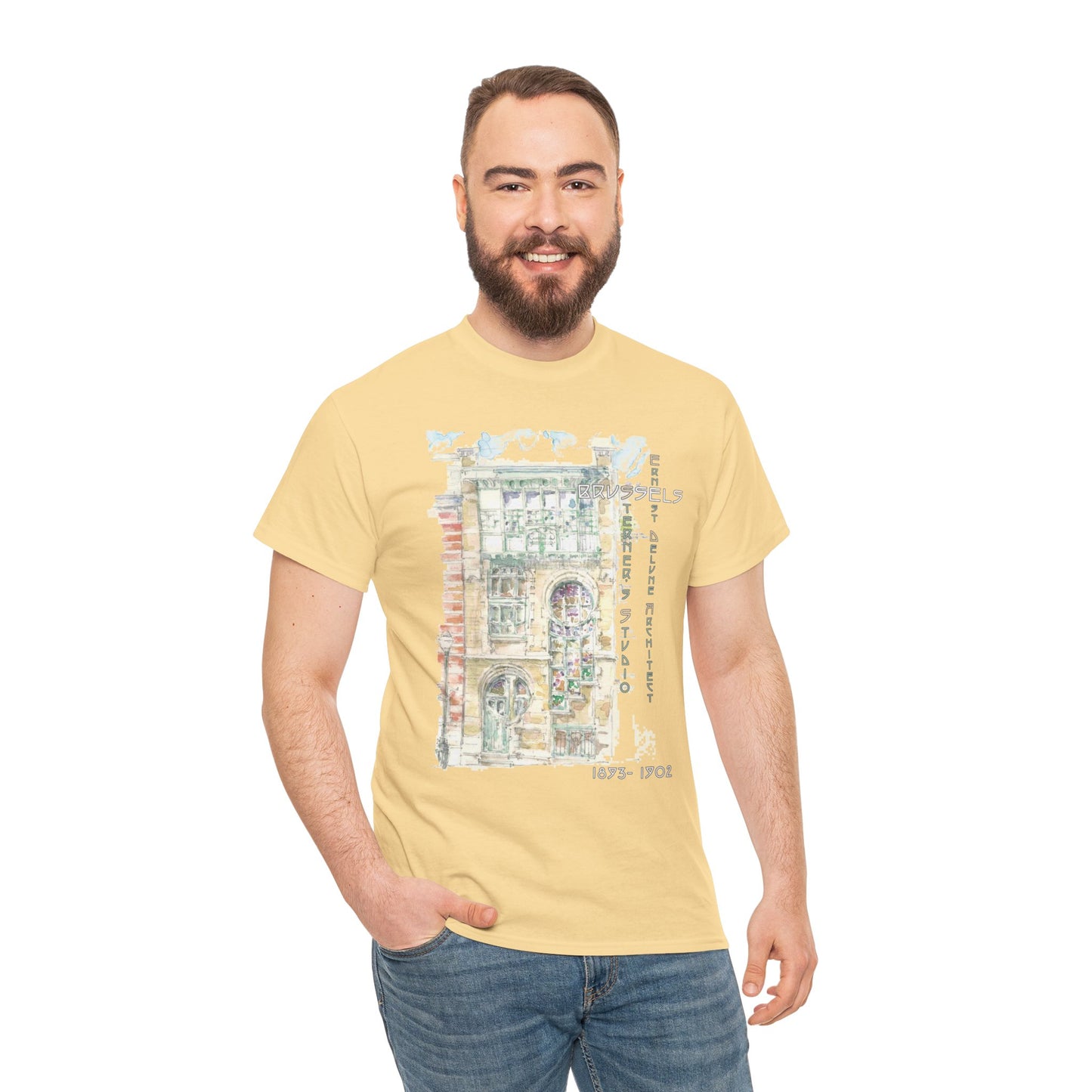 Brussel's Art-Nouveau-Inspired Unisex Crewneck T-shirt