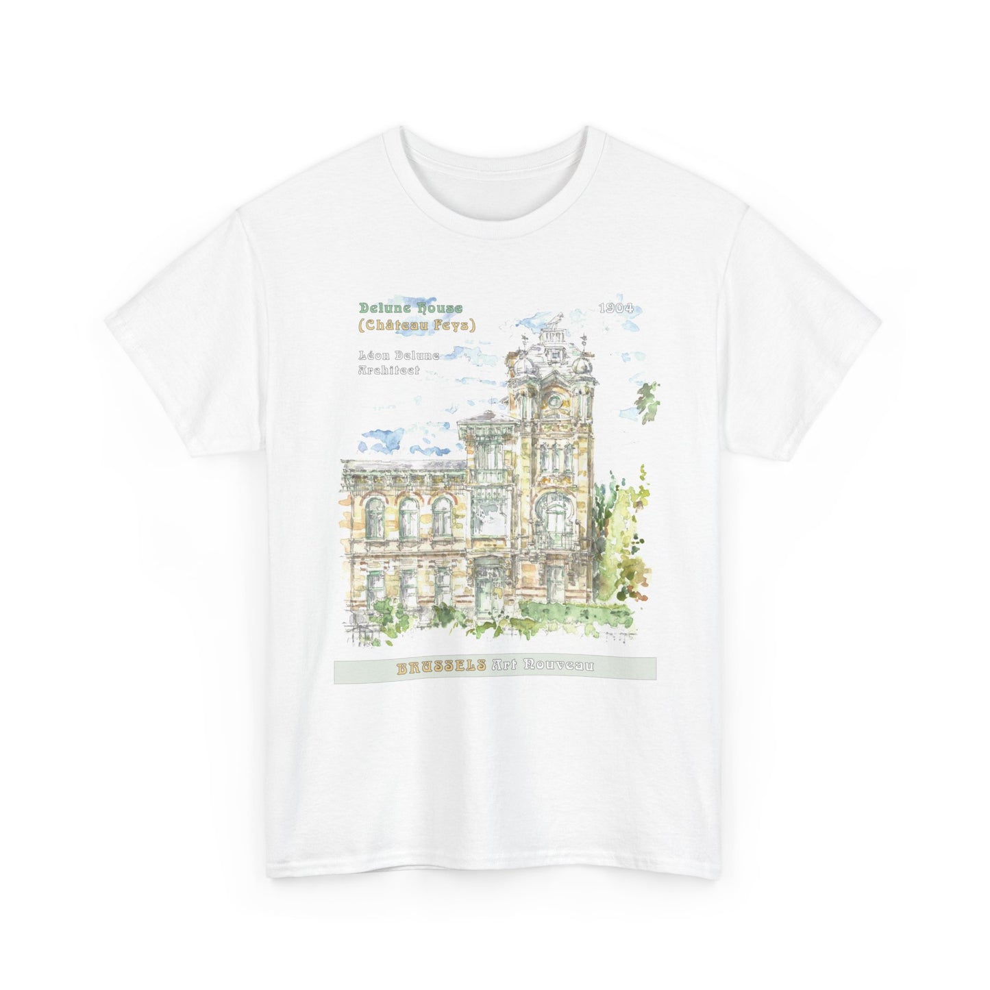Brussel's Art-Nouveau-Inspired Unisex Crewneck T-shirt
