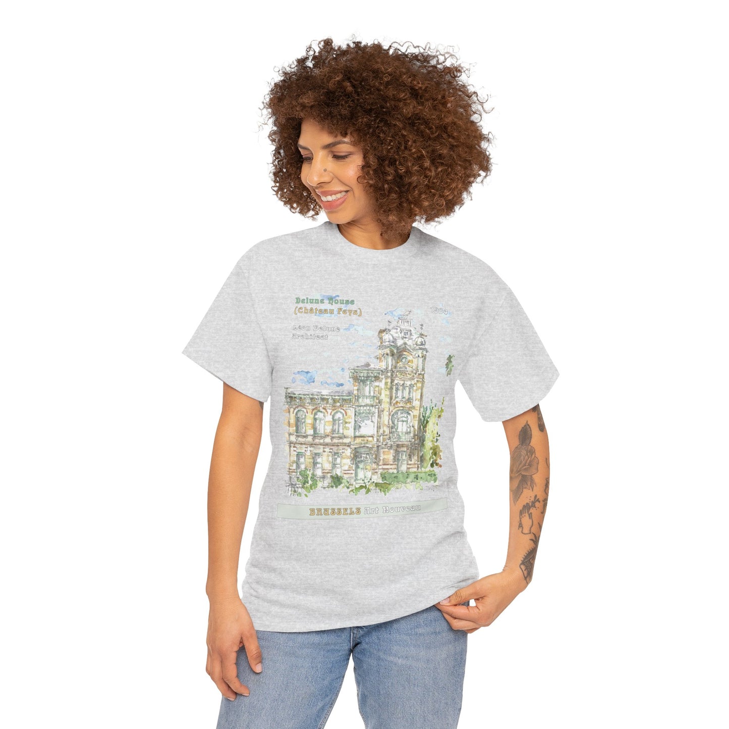 Brussel's Art-Nouveau-Inspired Unisex Crewneck T-shirt