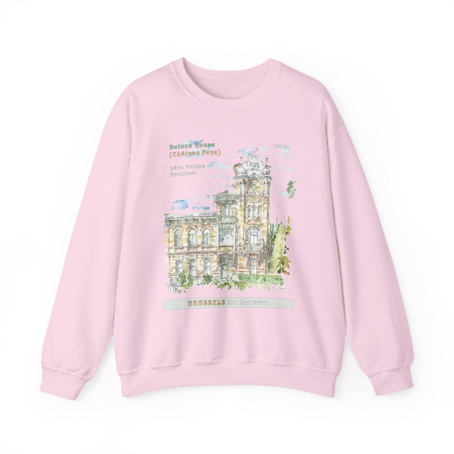 Brussel's Art-Nouveau-Inspired Unisex Crewneck Sweatshirt