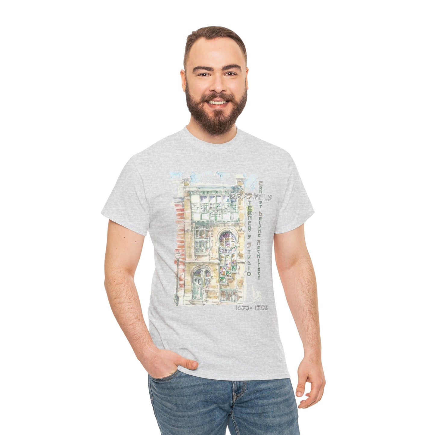 Brussel's Art-Nouveau-Inspired Unisex Crewneck T-shirt