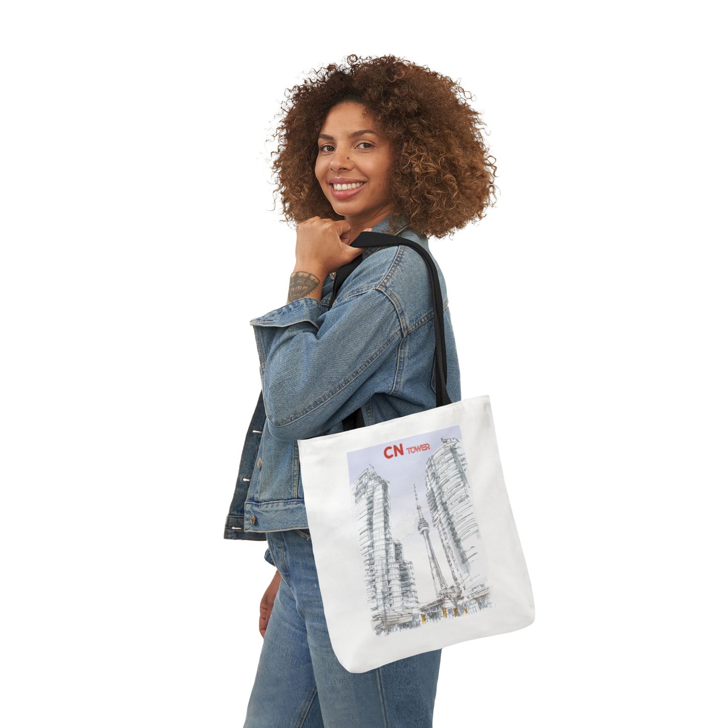 CN Tower-inspired Tote Bag with 4-Color Straps
