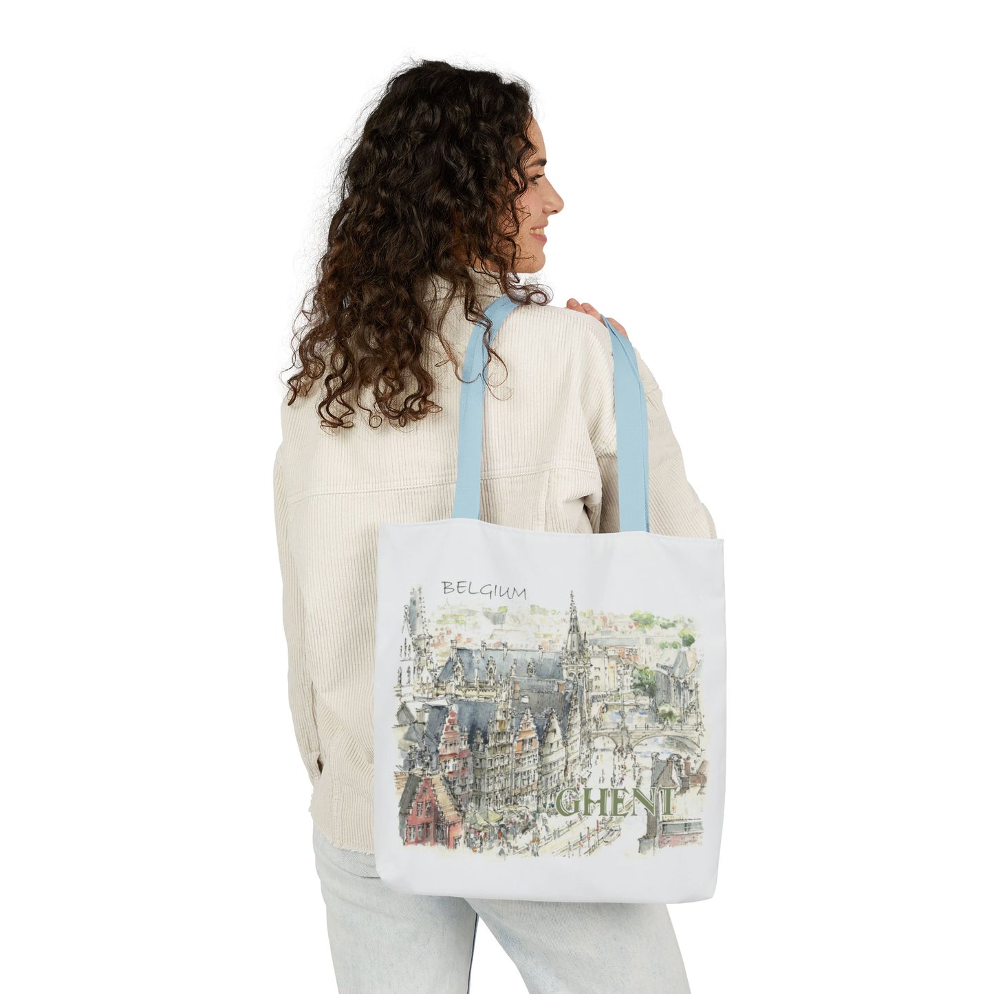 Ghent-inspired Tote Bag with 4-Color Straps