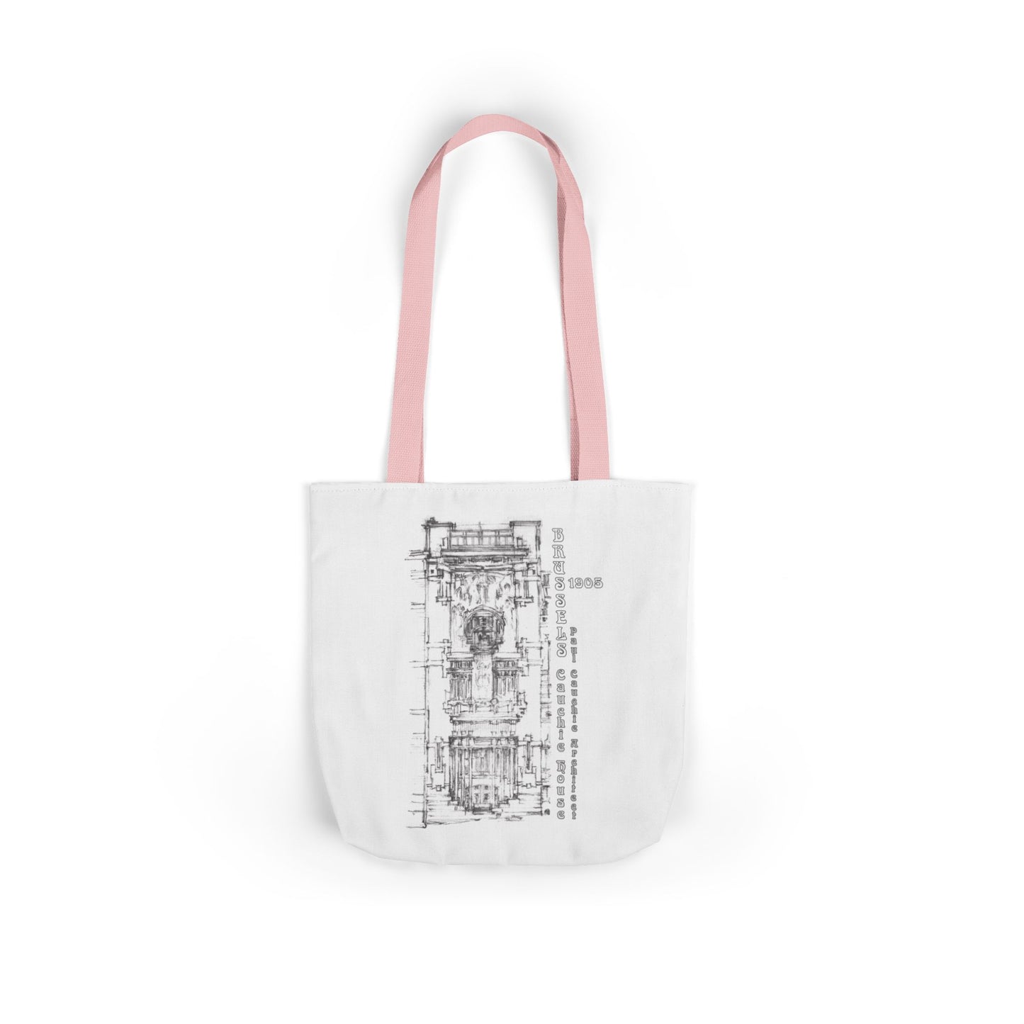 Brussel's Art-Nouveau-inspired Tote Bag with 5-Color Straps