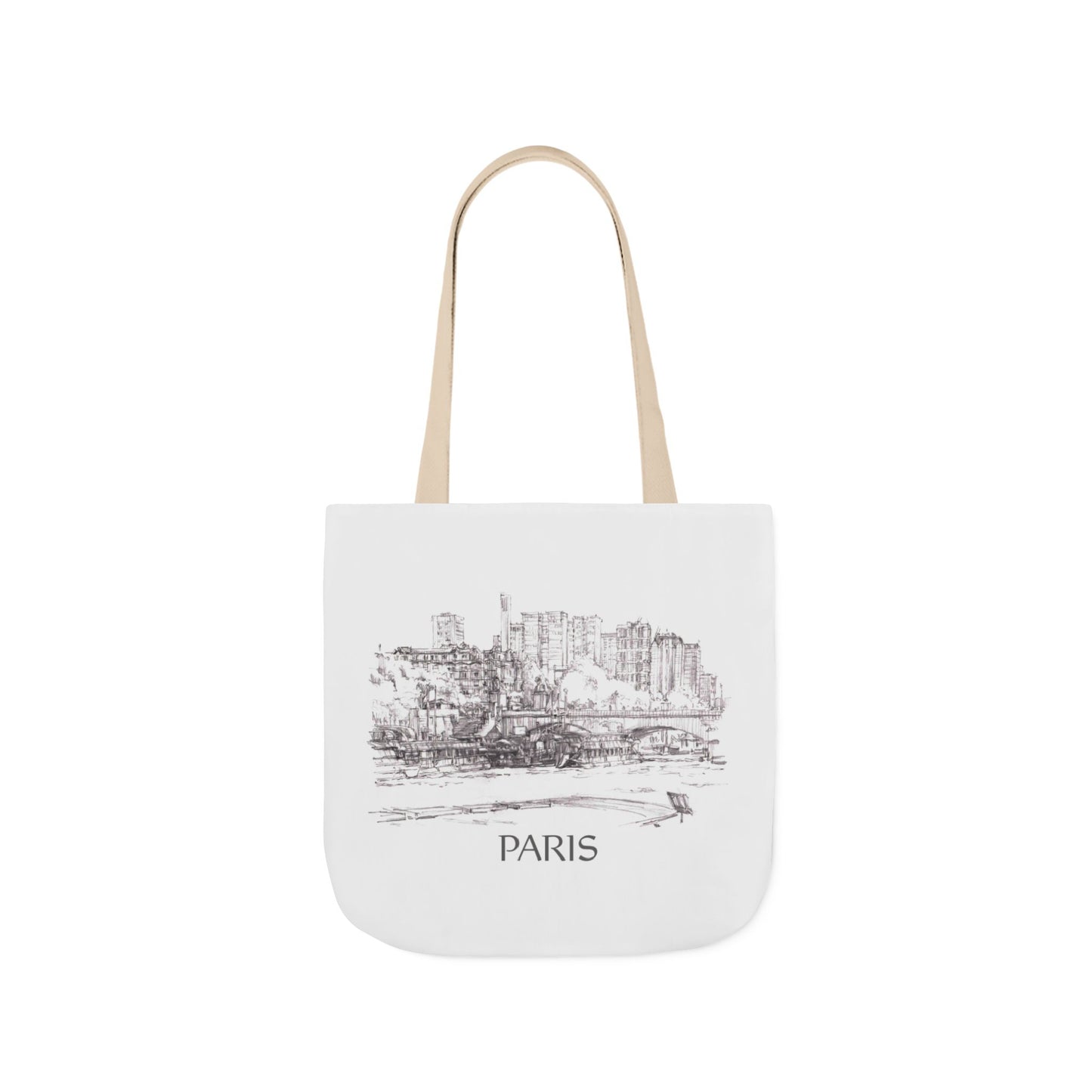 Paris-inspired Tote Bag with 5-Color Straps