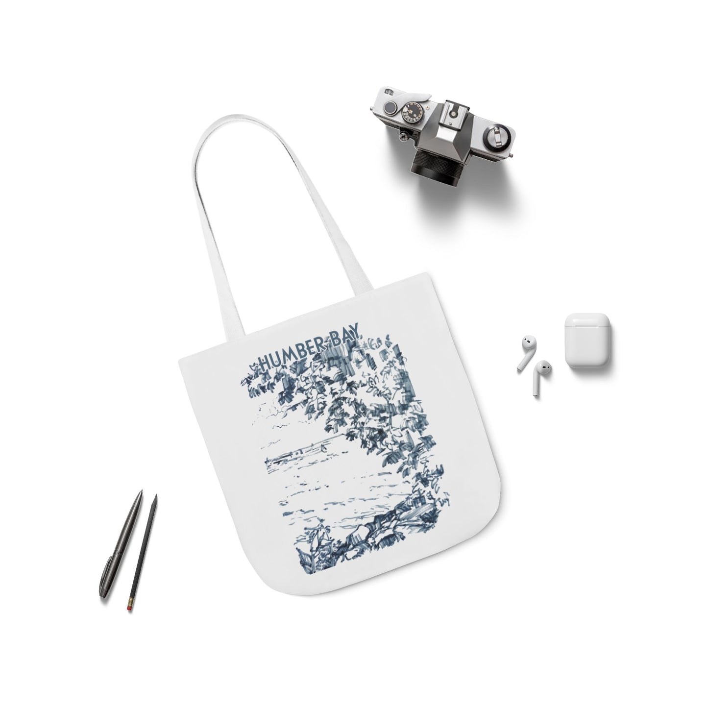 Toronto Humber Bay-inspired Tote Bag with 3-Color Straps