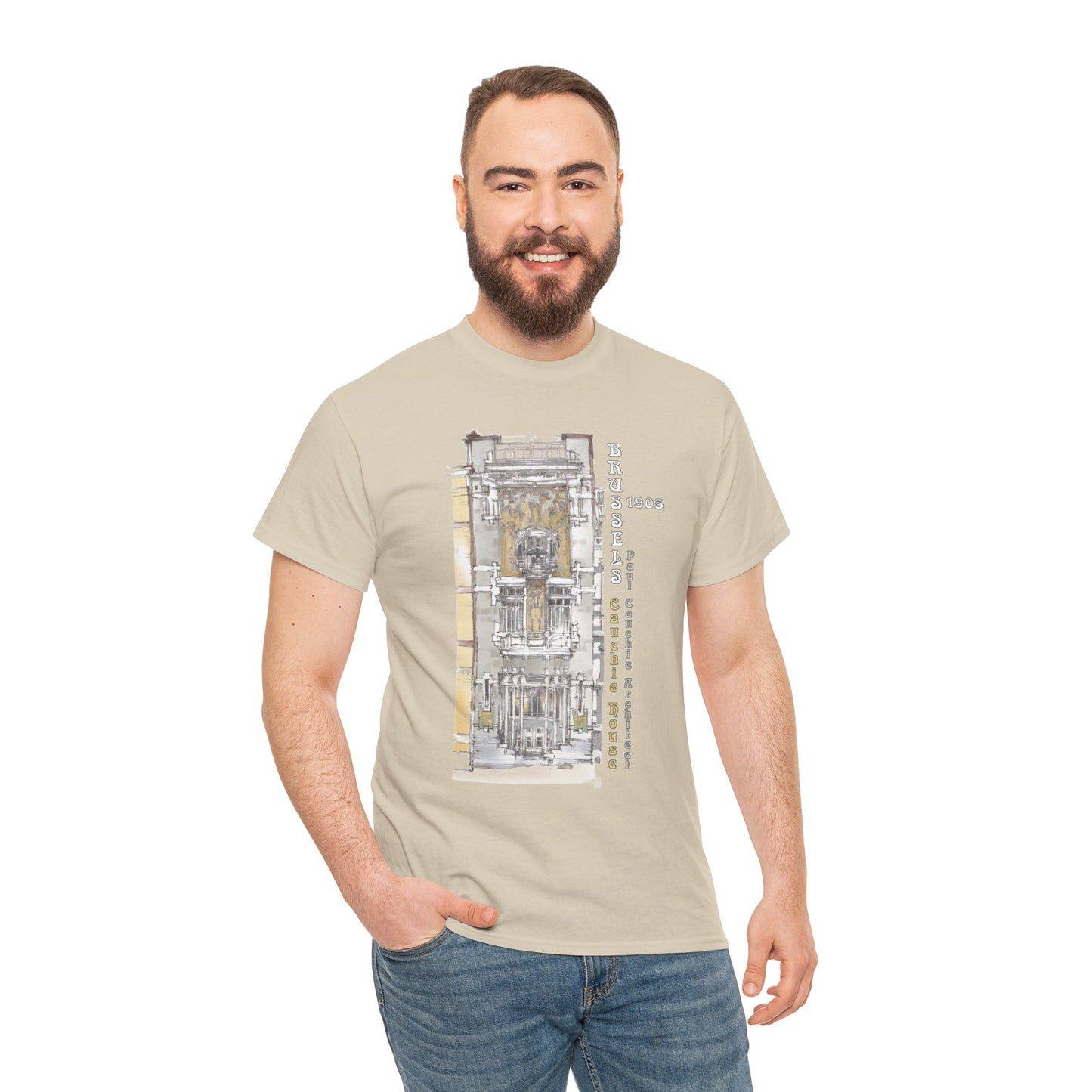 Brussel's Art-Nouveau-Inspired Unisex Crewneck T-shirt