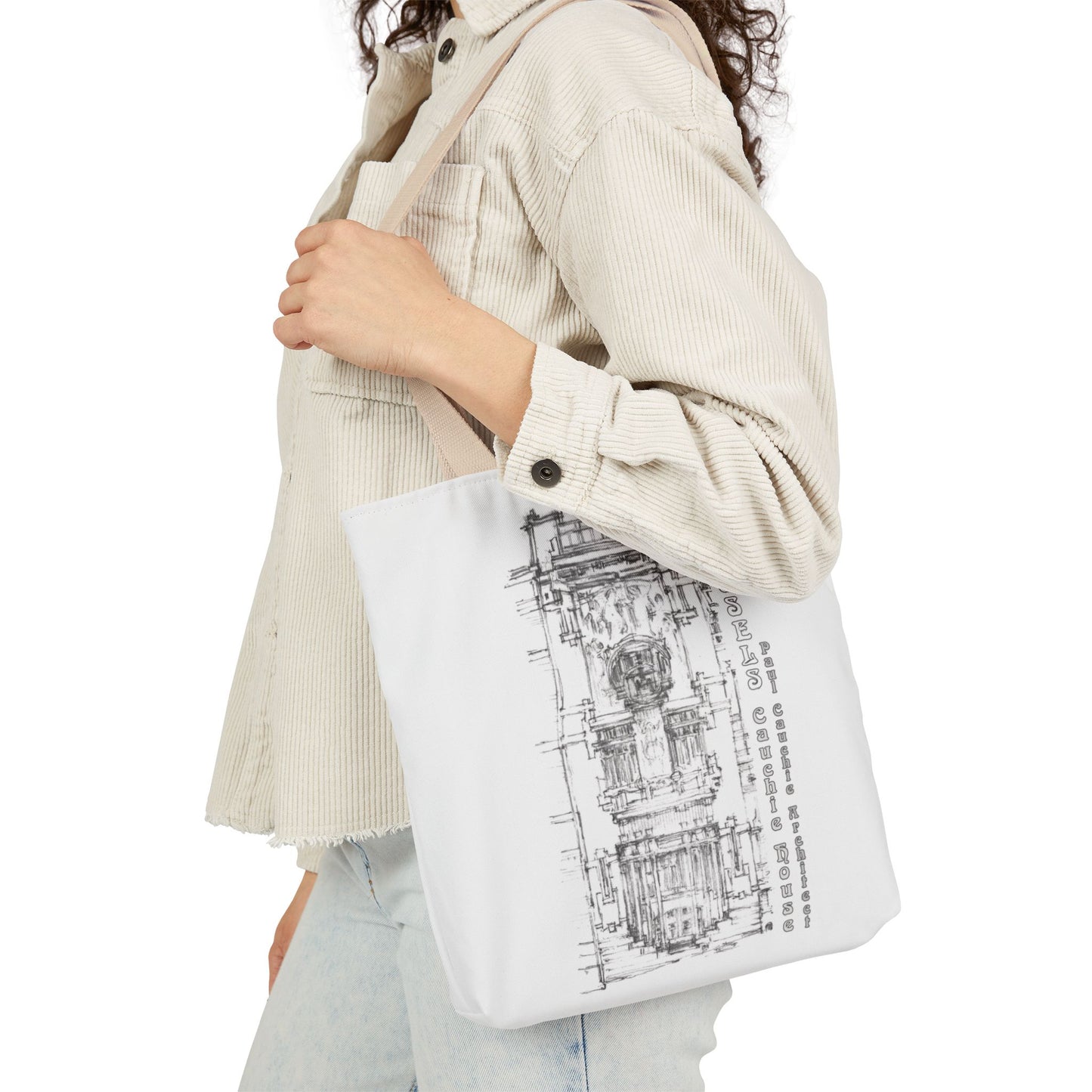 Brussel's Art-Nouveau-inspired Tote Bag with 5-Color Straps