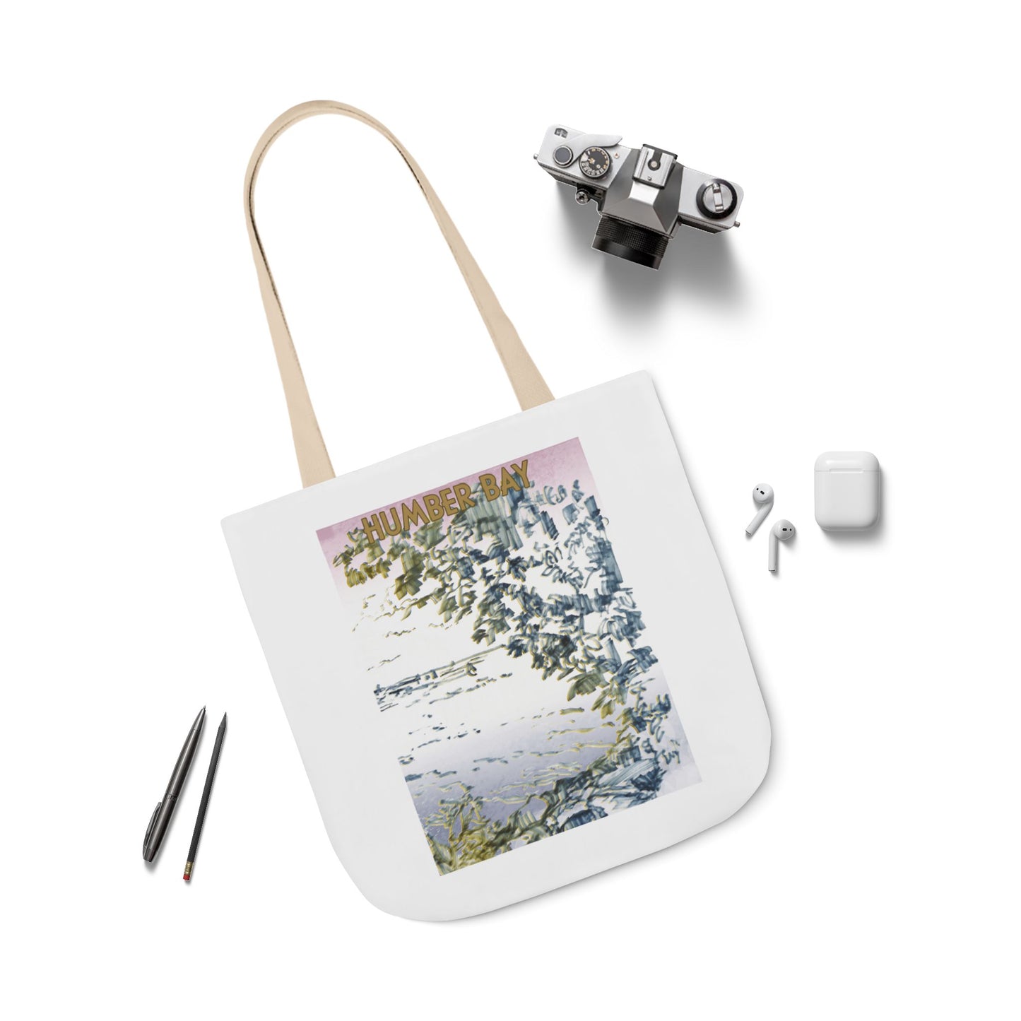 Toronto Humber Bay-inspired Tote Bag with 5-Color Straps
