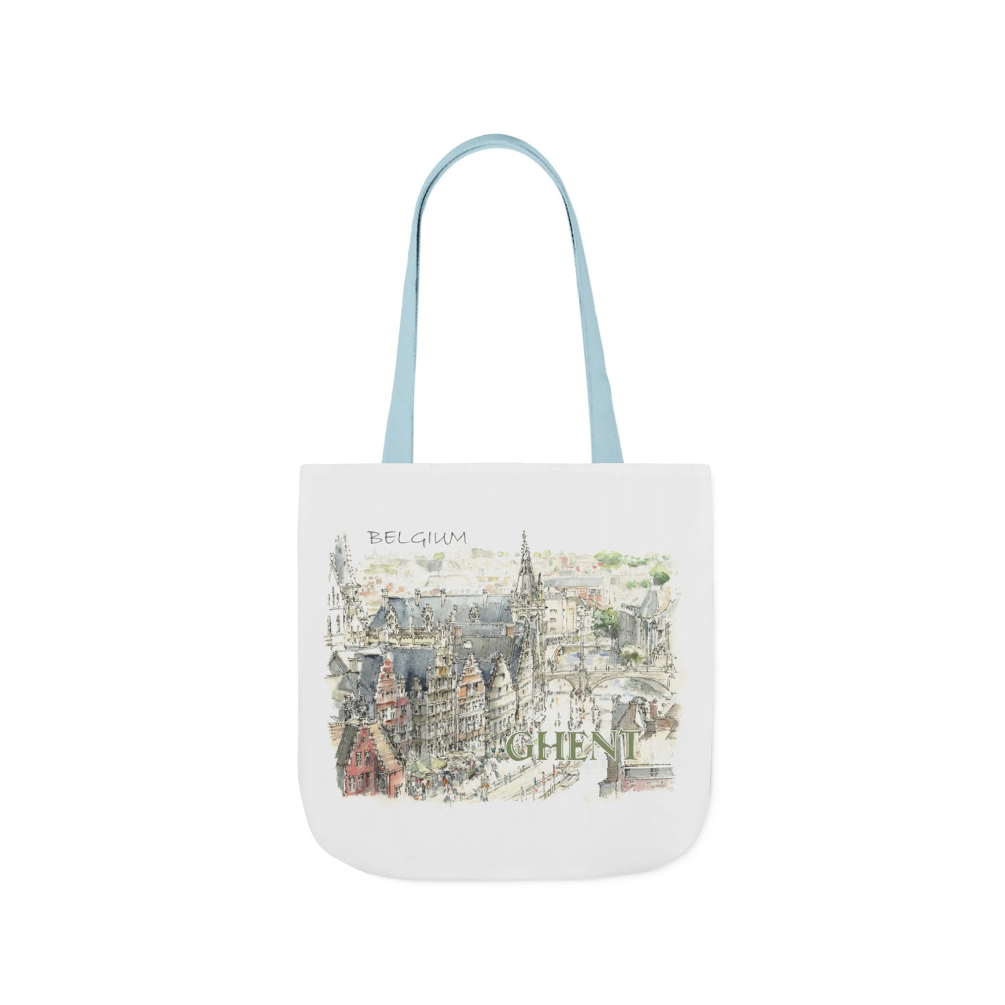 Ghent-inspired Tote Bag with 4-Color Straps