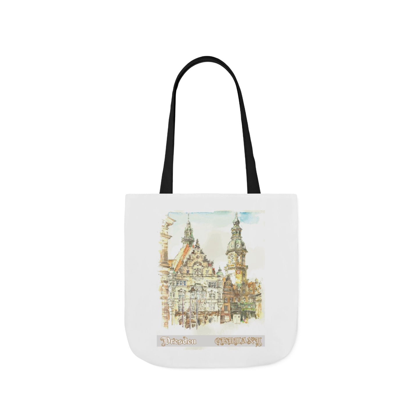 Dresden-inspired Tote Bag with 4-Color Straps