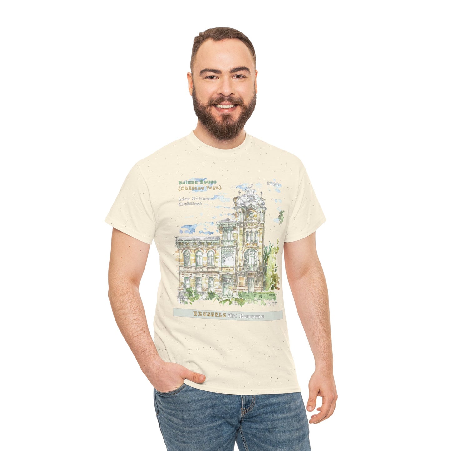 Brussel's Art-Nouveau-Inspired Unisex Crewneck T-shirt