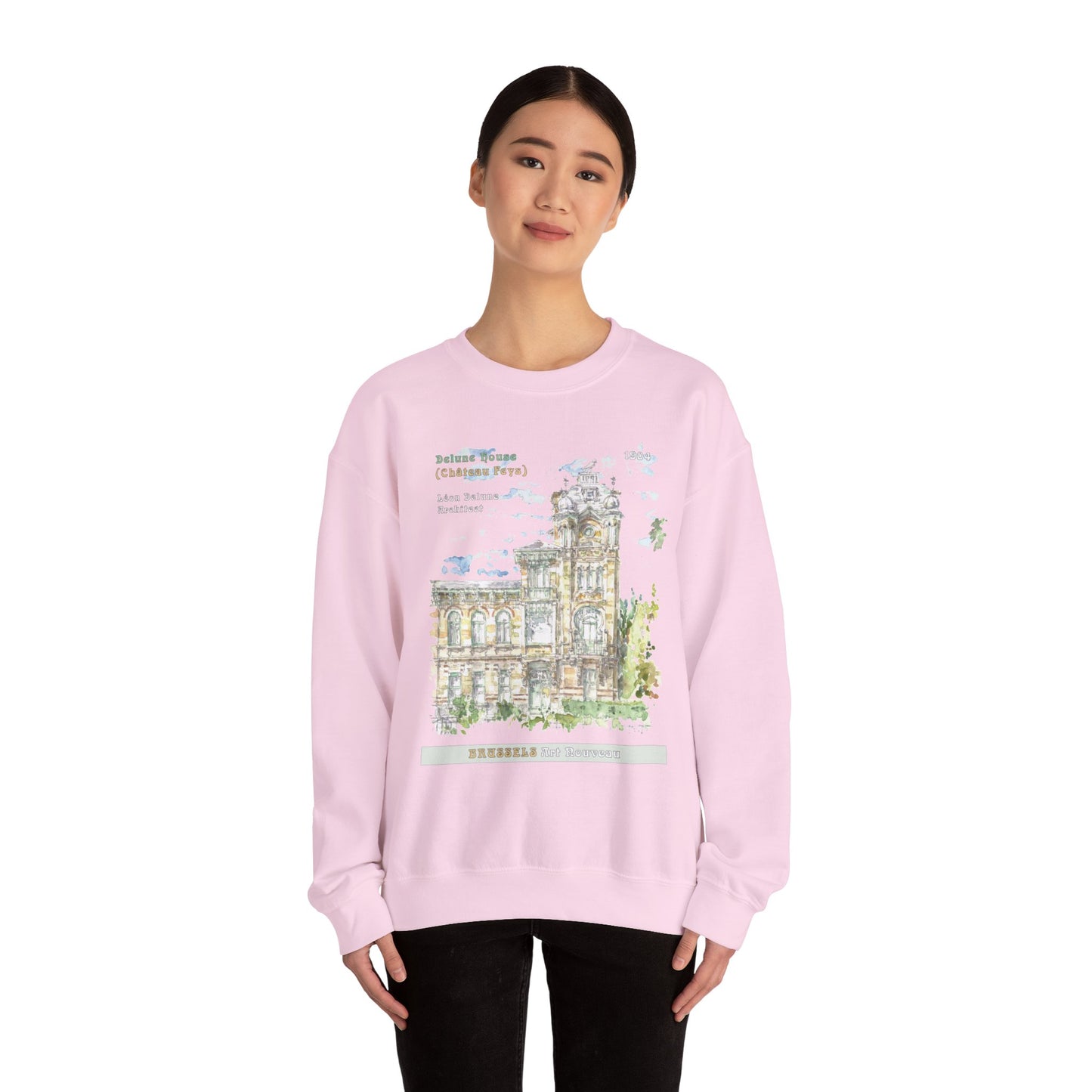 Brussel's Art-Nouveau-Inspired Unisex Crewneck Sweatshirt
