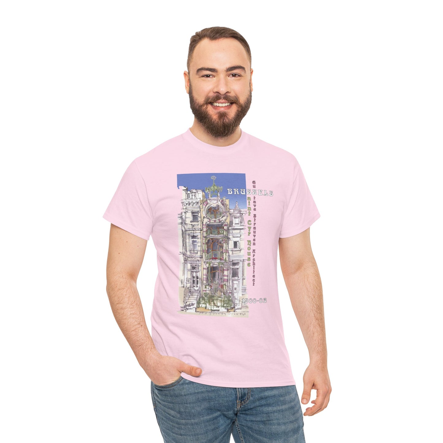 Brussel's Art-Nouveau-Inspired Unisex Crewneck T-shirt