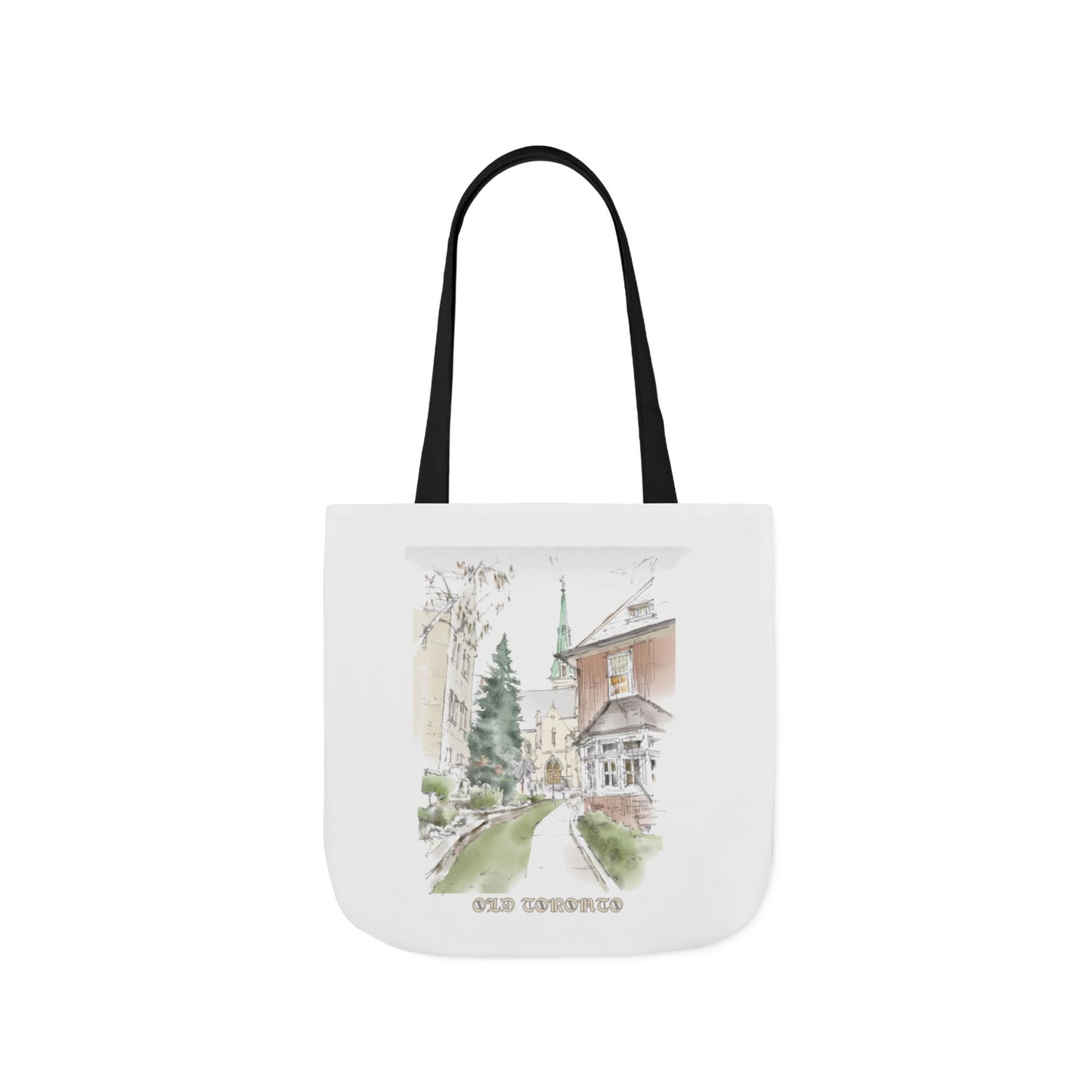 Old Toronto-inspired Tote Bag with 3-Color Straps