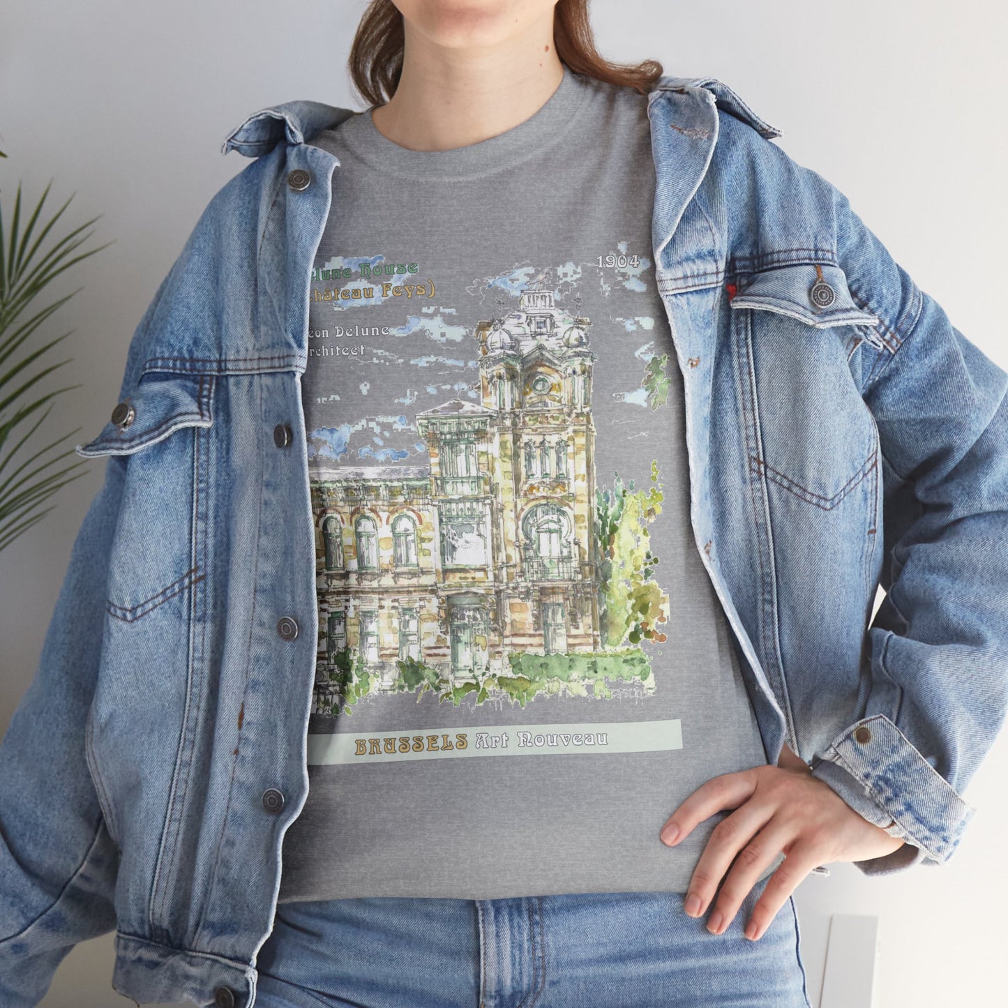 Brussel's Art-Nouveau-Inspired Unisex Crewneck T-shirt
