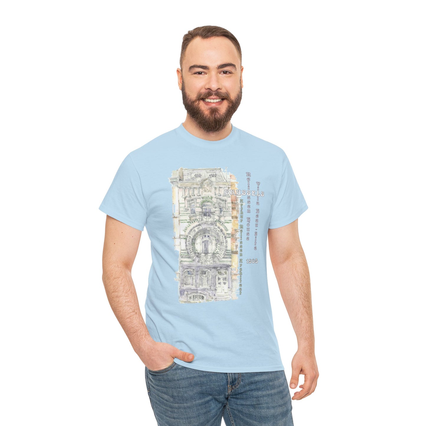 Brussel's Art-Nouveau-Inspired Unisex Crewneck T-shirt