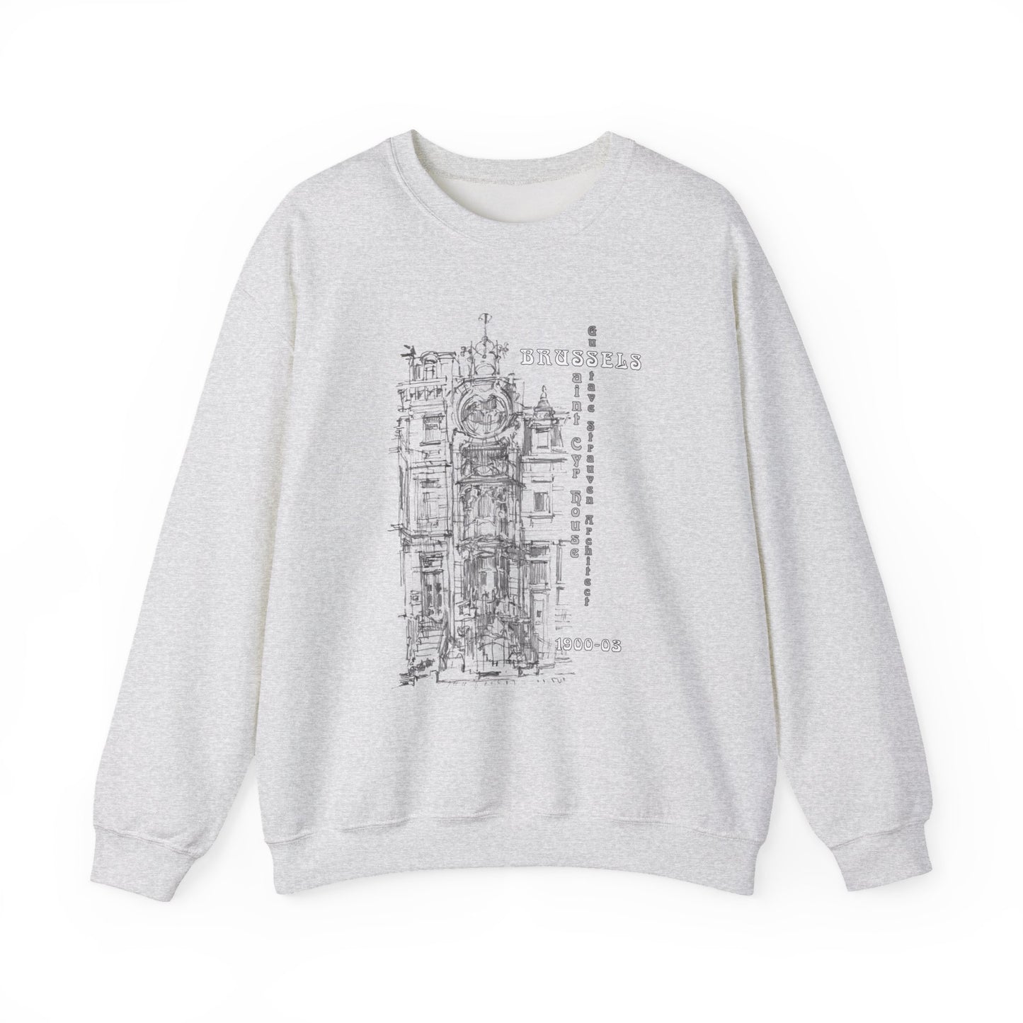 Brussel's Art-Nouveau-Inspired Unisex Crewneck Sweatshirt