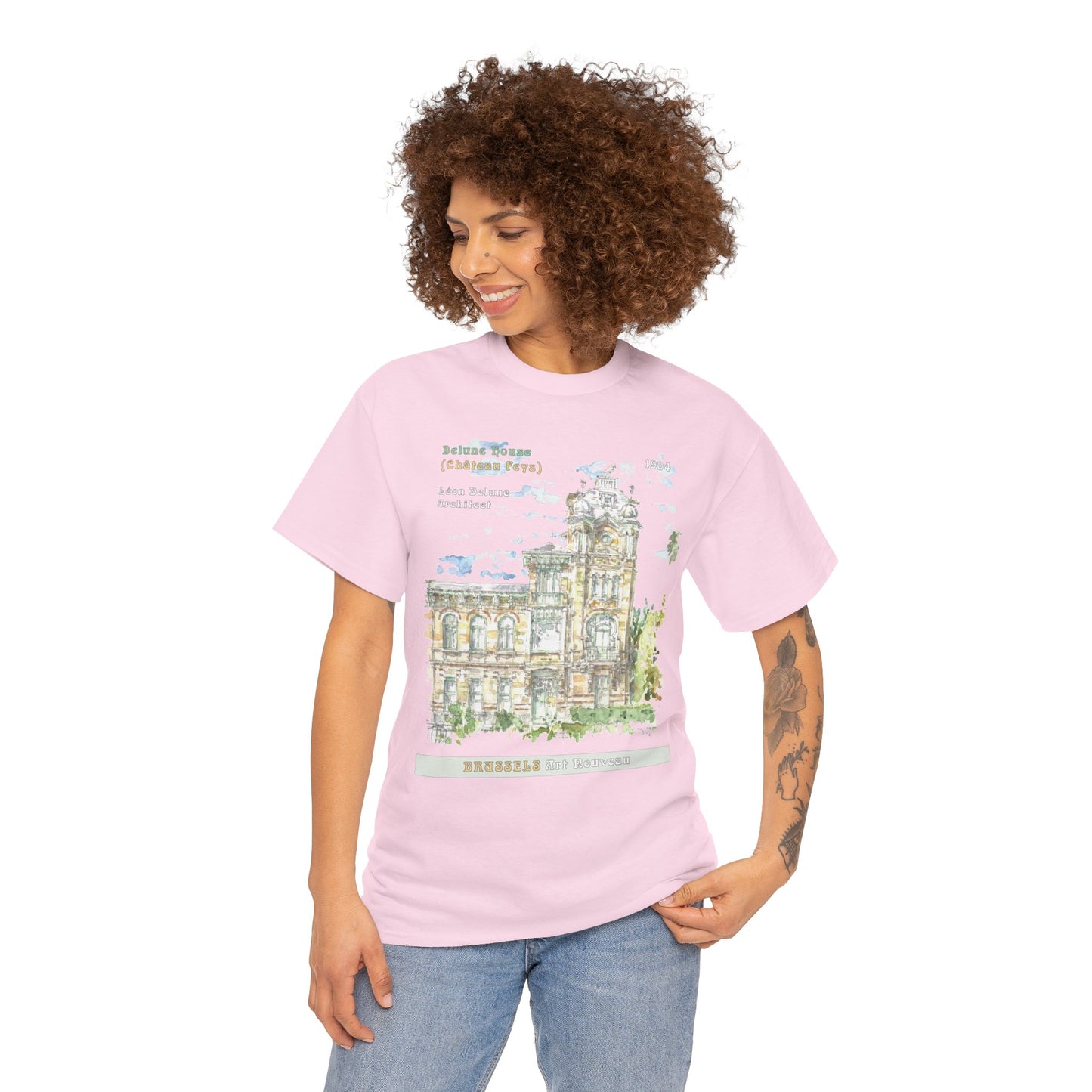 Brussel's Art-Nouveau-Inspired Unisex Crewneck T-shirt