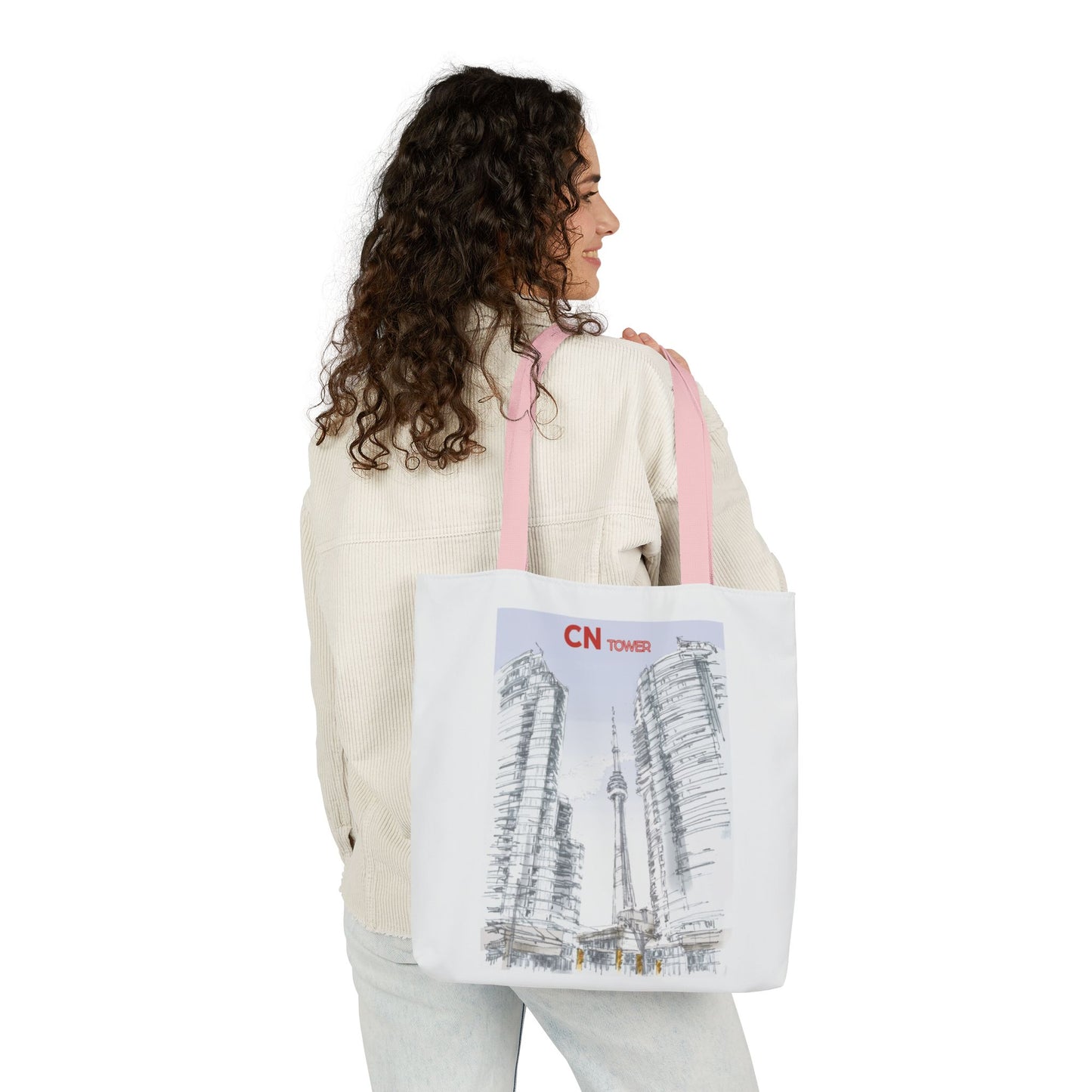 CN Tower-inspired Tote Bag with 4-Color Straps