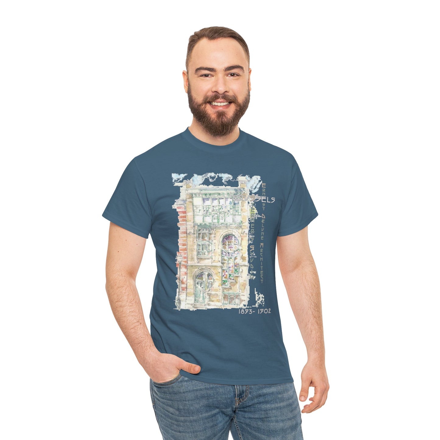Brussel's Art-Nouveau-Inspired Unisex Crewneck T-shirt