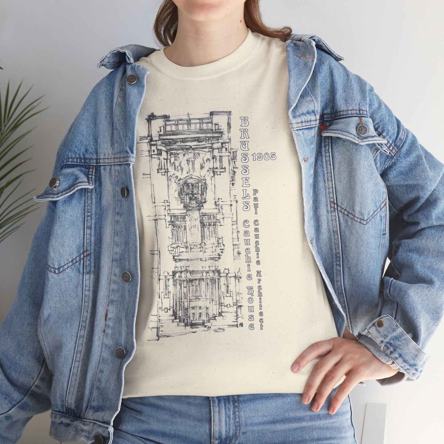Brussel's Art-Nouveau-Inspired Unisex Crewneck T-shirt