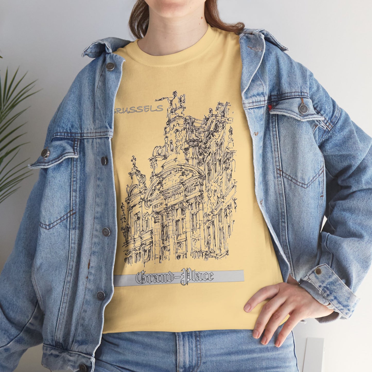 Brussel's Grand-Place-Inspired Unisex Crewneck T-shirt